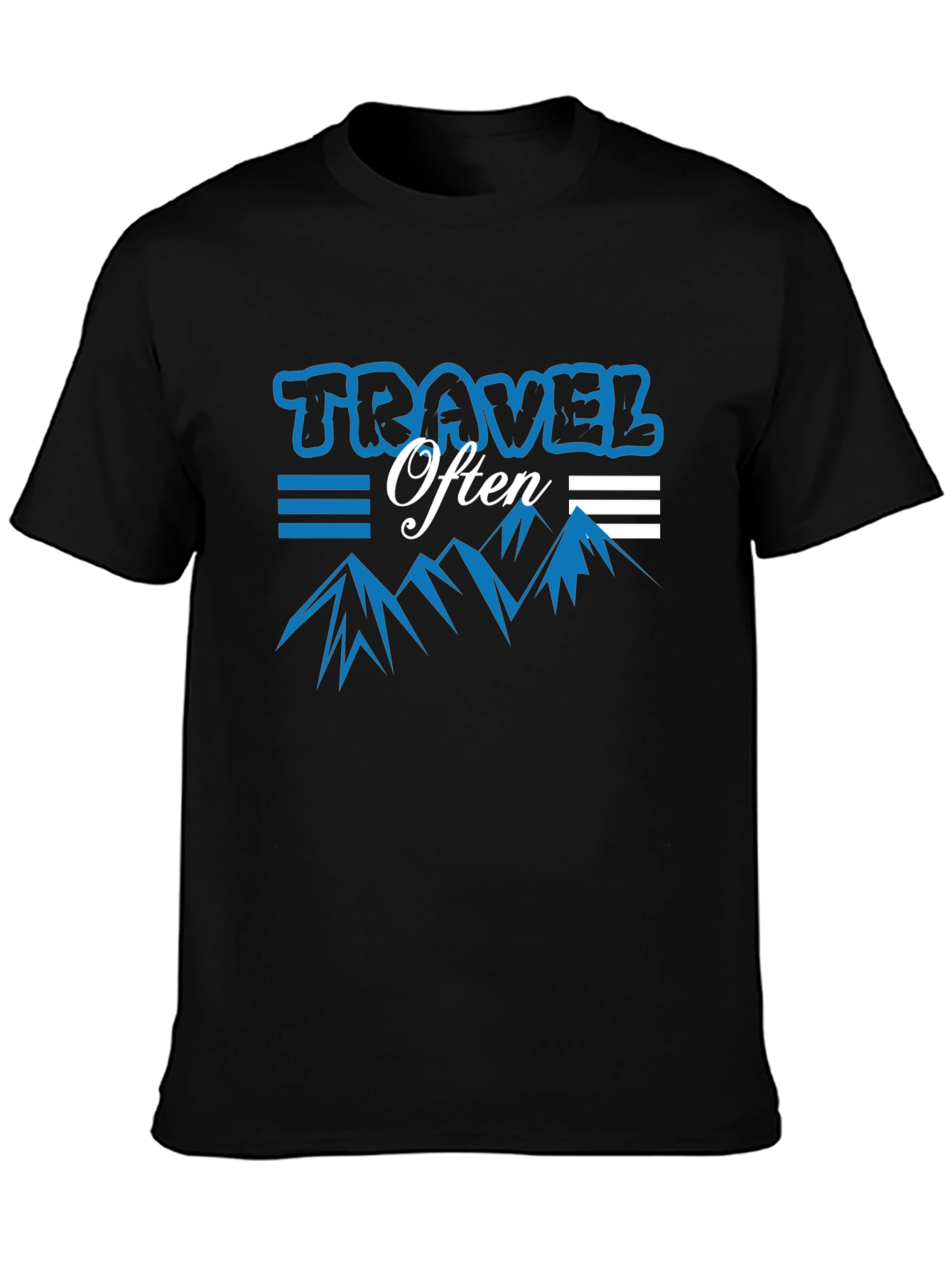 Travel Often Graphic Tee - Black