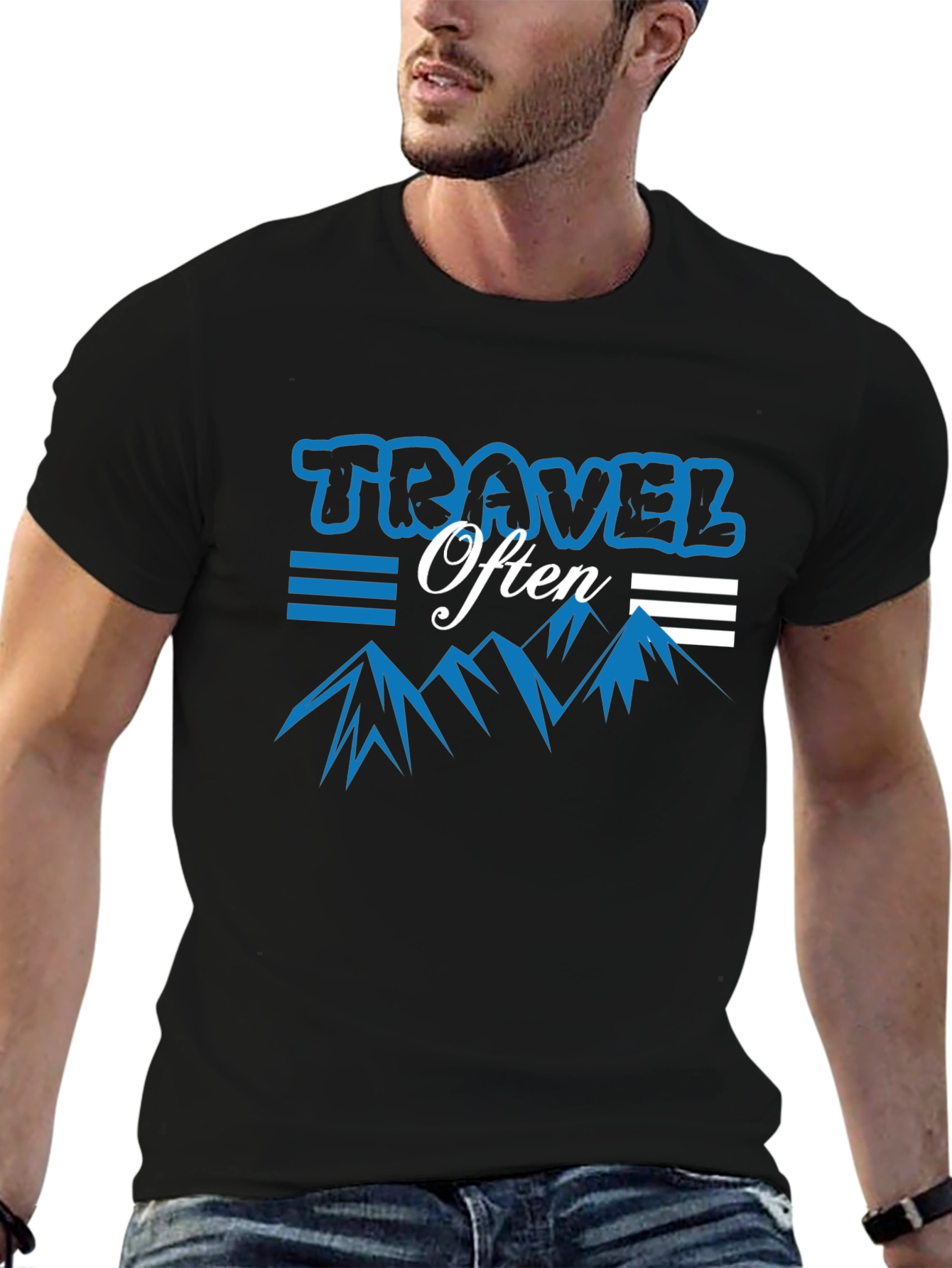 Travel Often Graphic Tee - Black