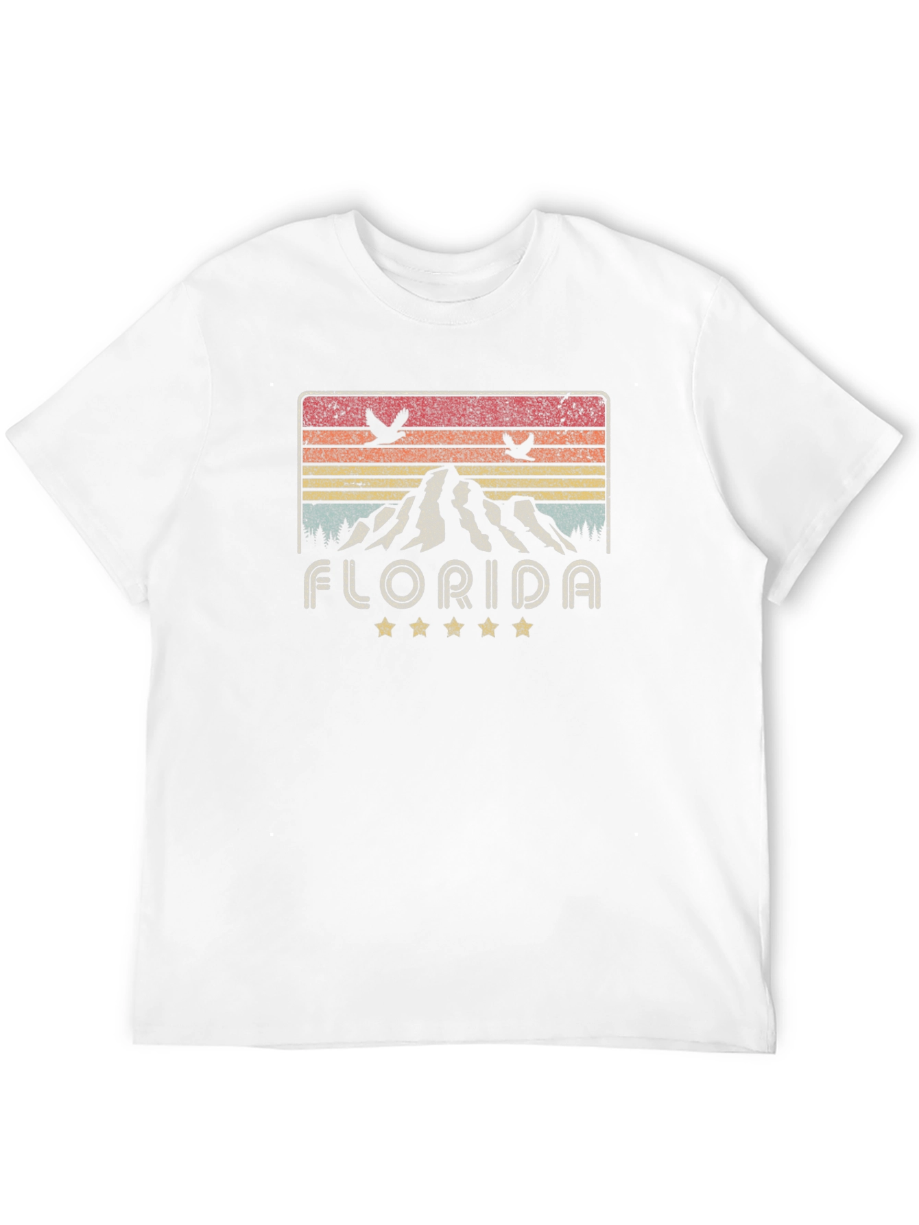 Florida Retro T-Shirt - Mountain Sunset Design