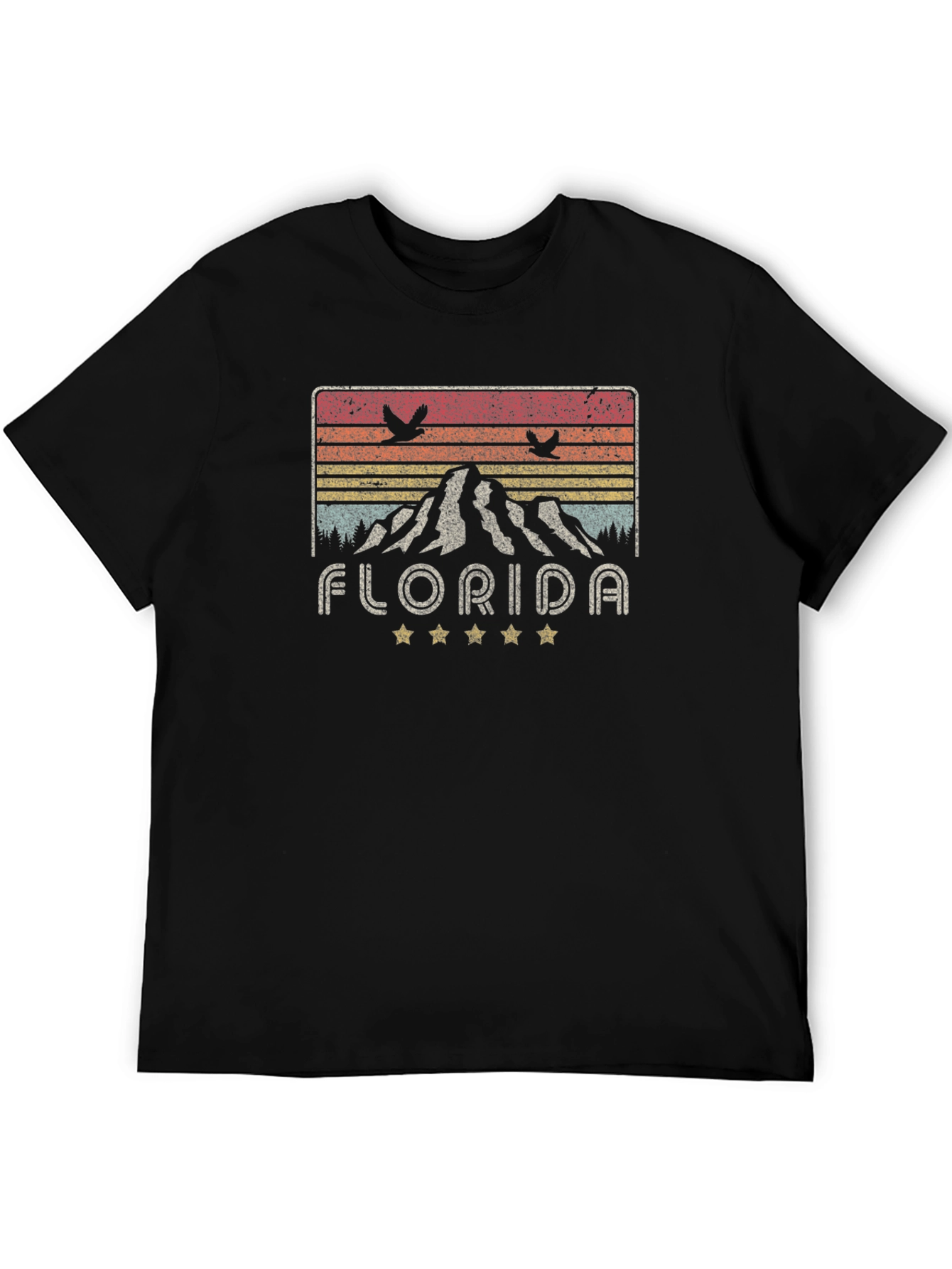 Florida Retro T-Shirt - Mountain Sunset Design