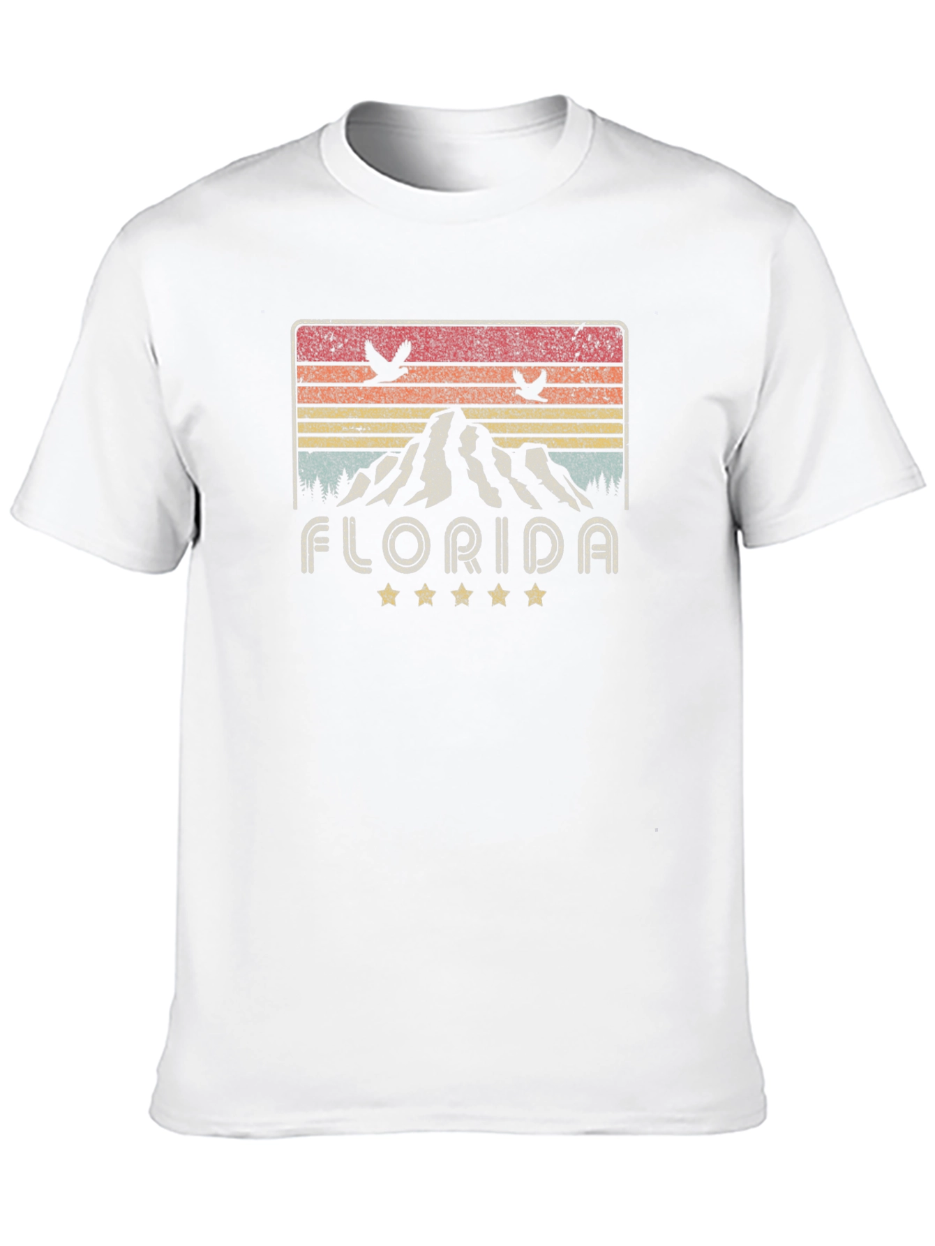Florida Retro T-Shirt - Mountain Sunset Design