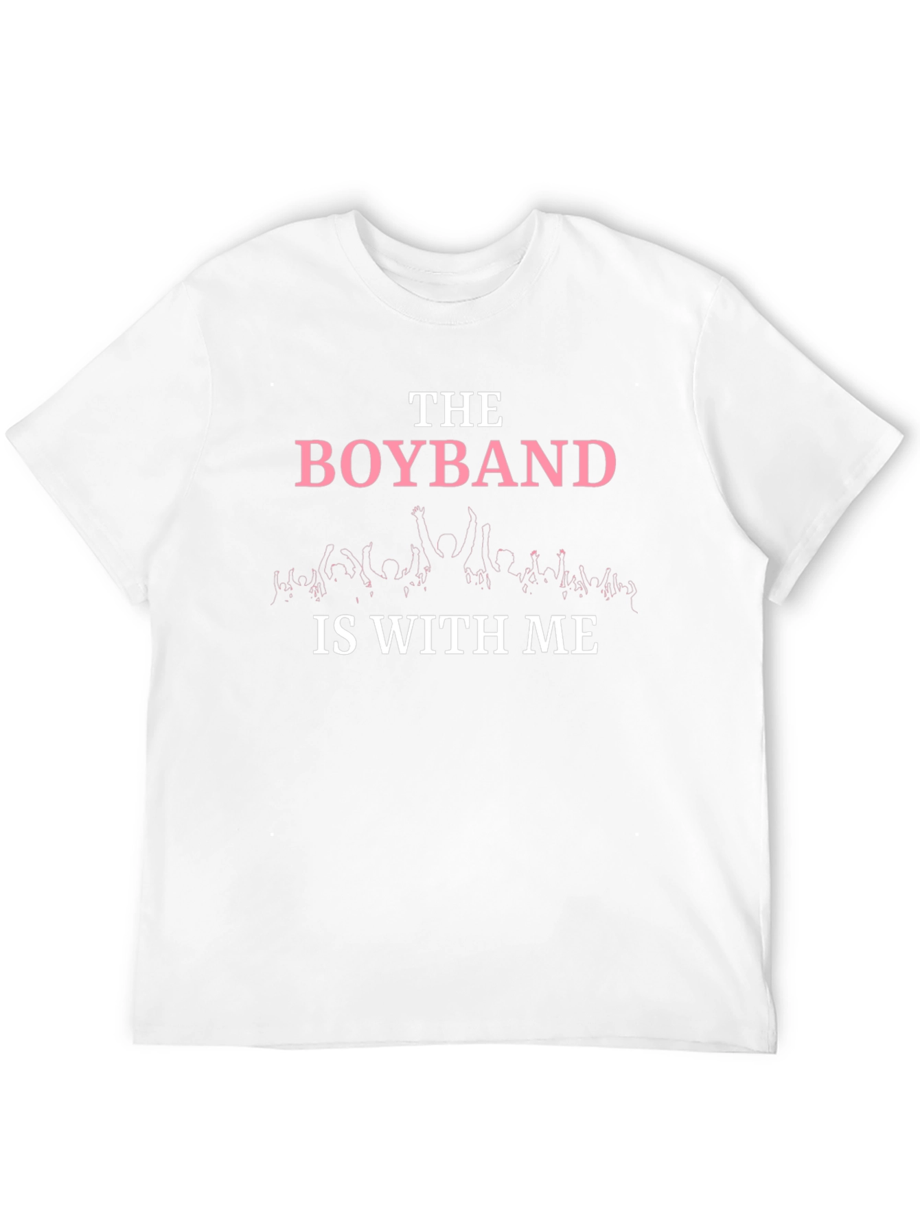 The Boyband Is With Me Black Tee