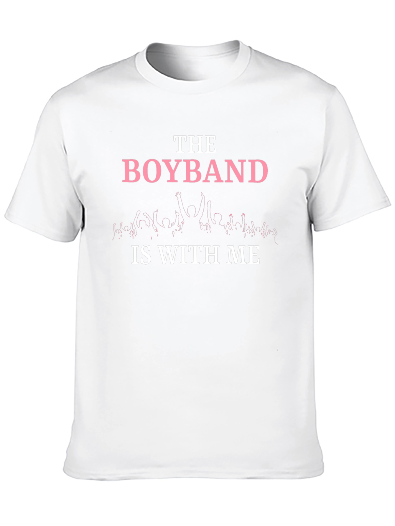 The Boyband Is With Me Black Tee