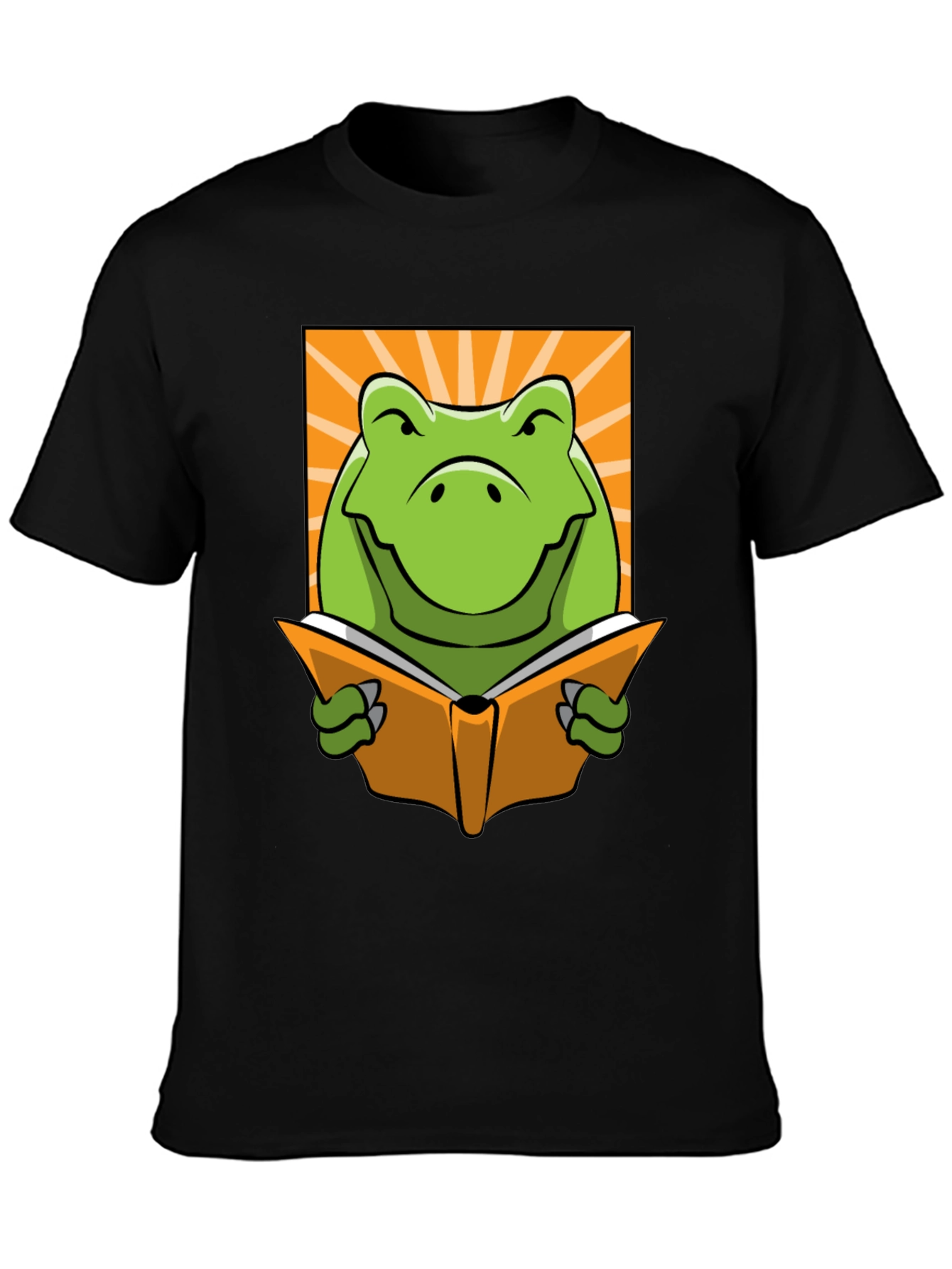 Frog Reading Book Graphic T-Shirt