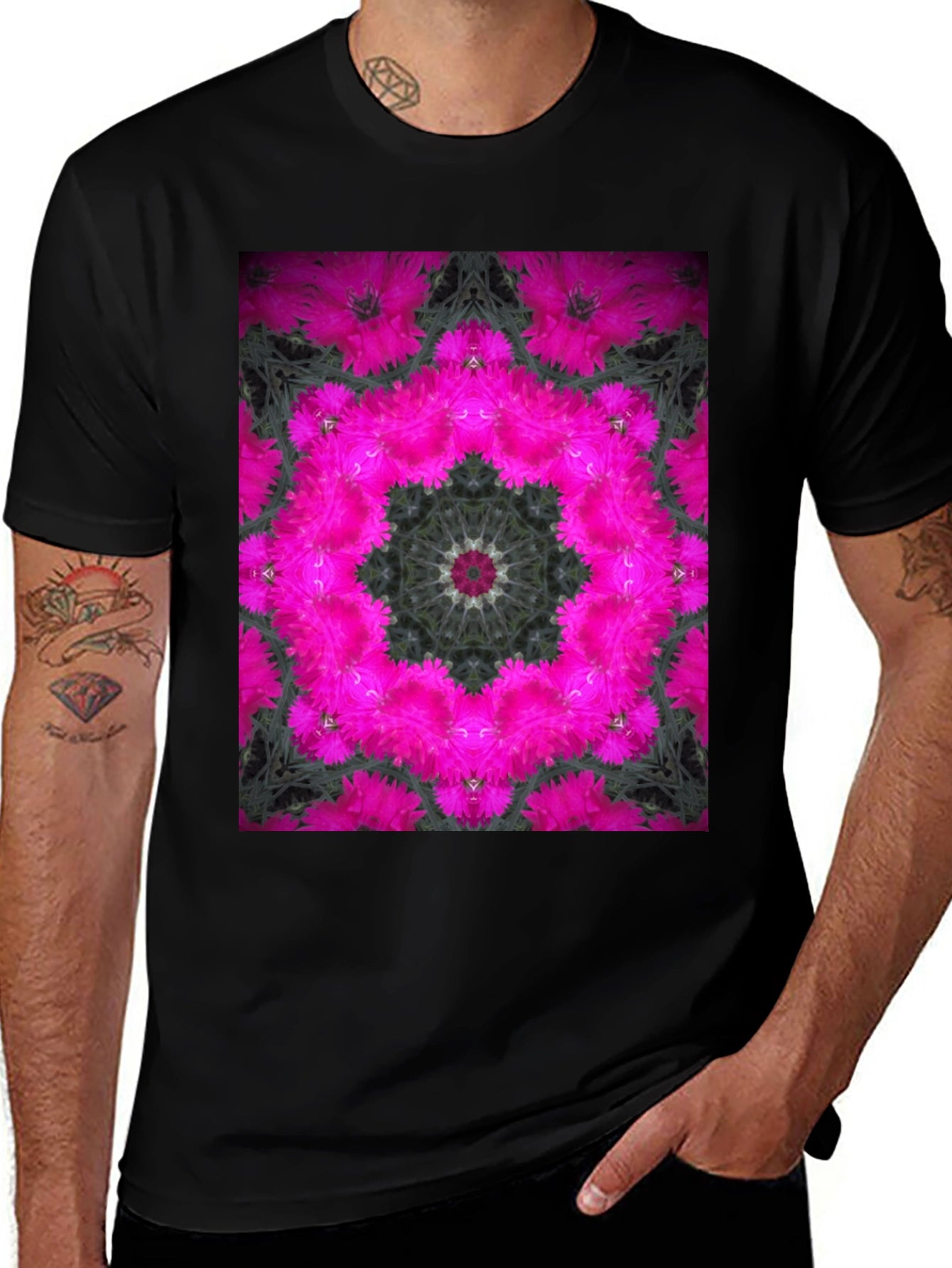 Floral Kaleidoscope Graphic T-Shirt