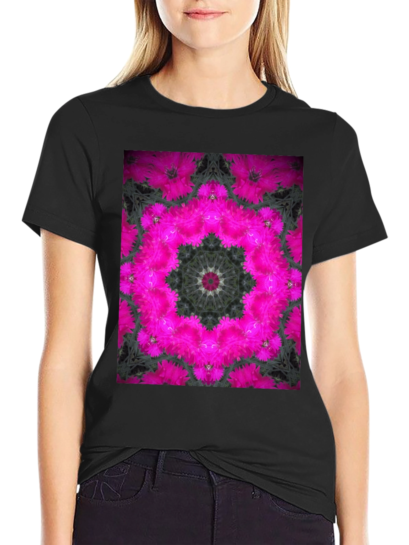 Floral Kaleidoscope Graphic T-Shirt