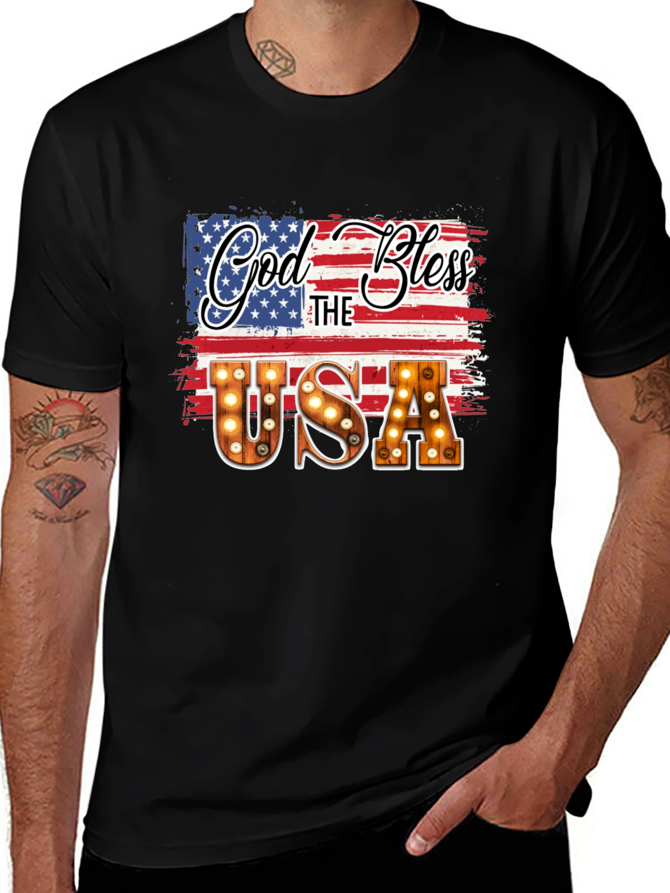 God Bless the USA Patriotic T-Shirt