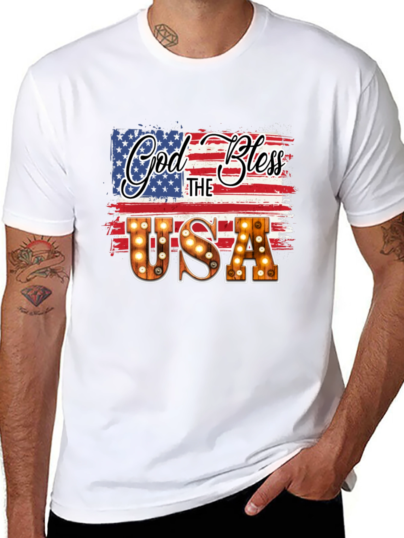 God Bless the USA Patriotic T-Shirt