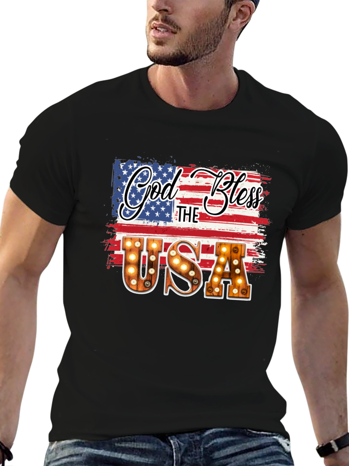 God Bless the USA Patriotic T-Shirt
