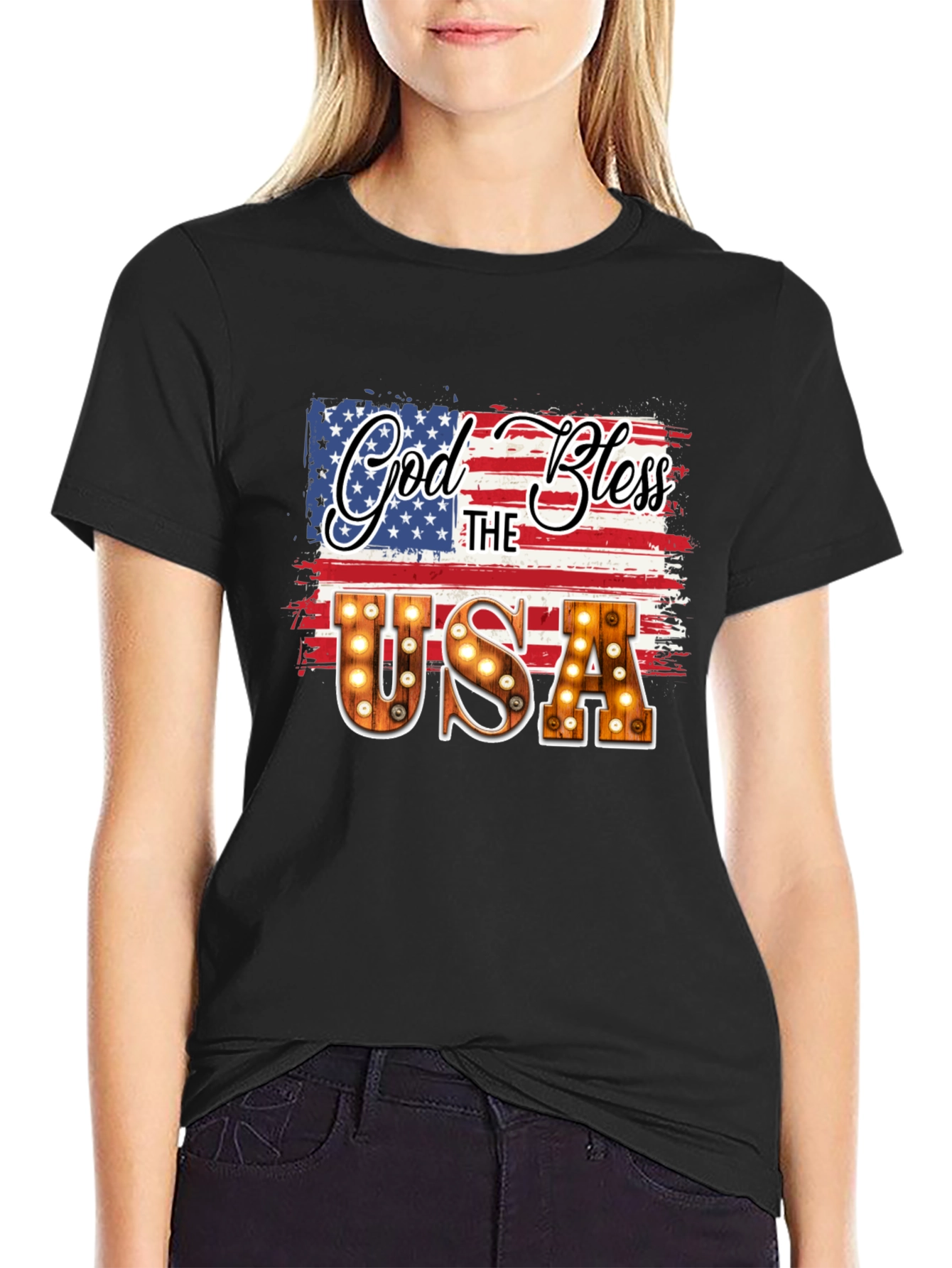 God Bless the USA Patriotic T-Shirt