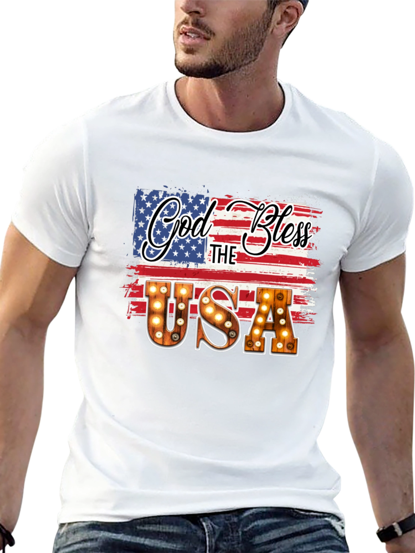 God Bless the USA Patriotic T-Shirt