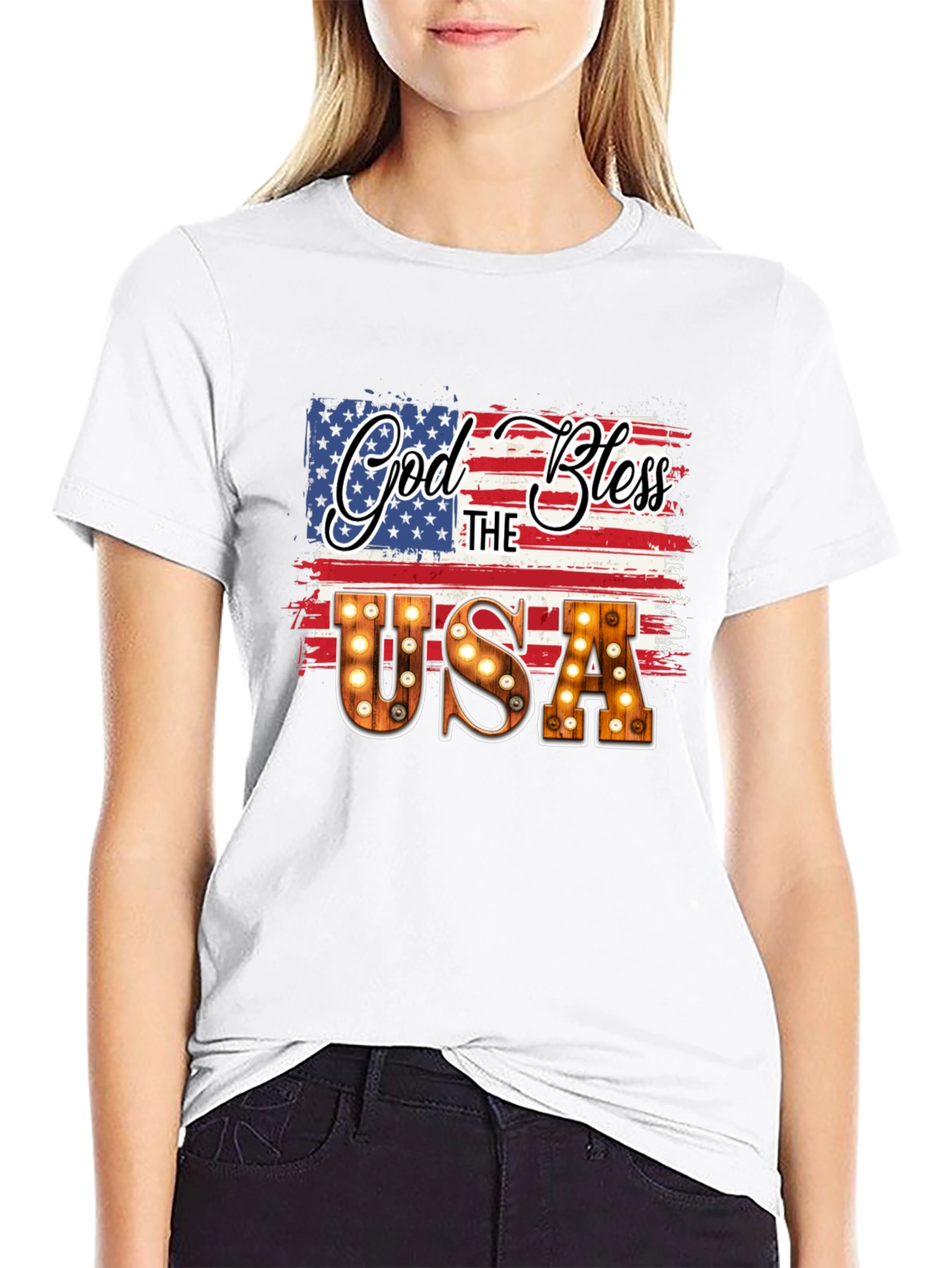 God Bless the USA Patriotic T-Shirt