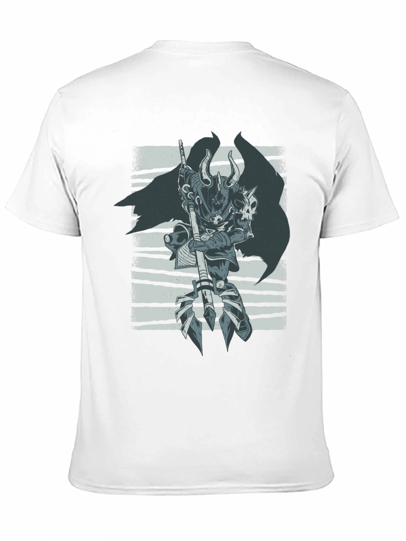 Warrior Graphic Print Black T-Shirt