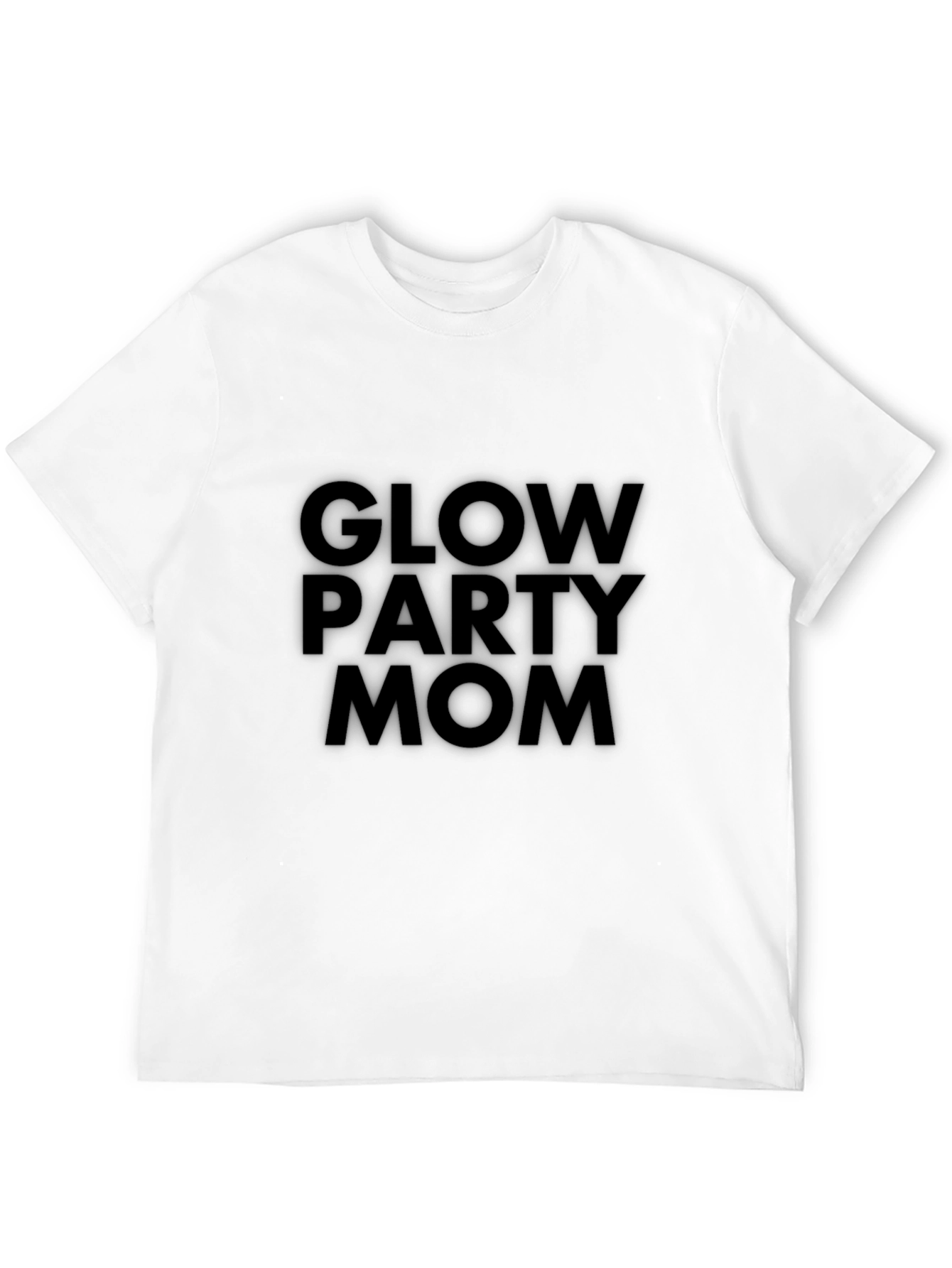 Glow Party Mom T-Shirt - Black Graphic Tee