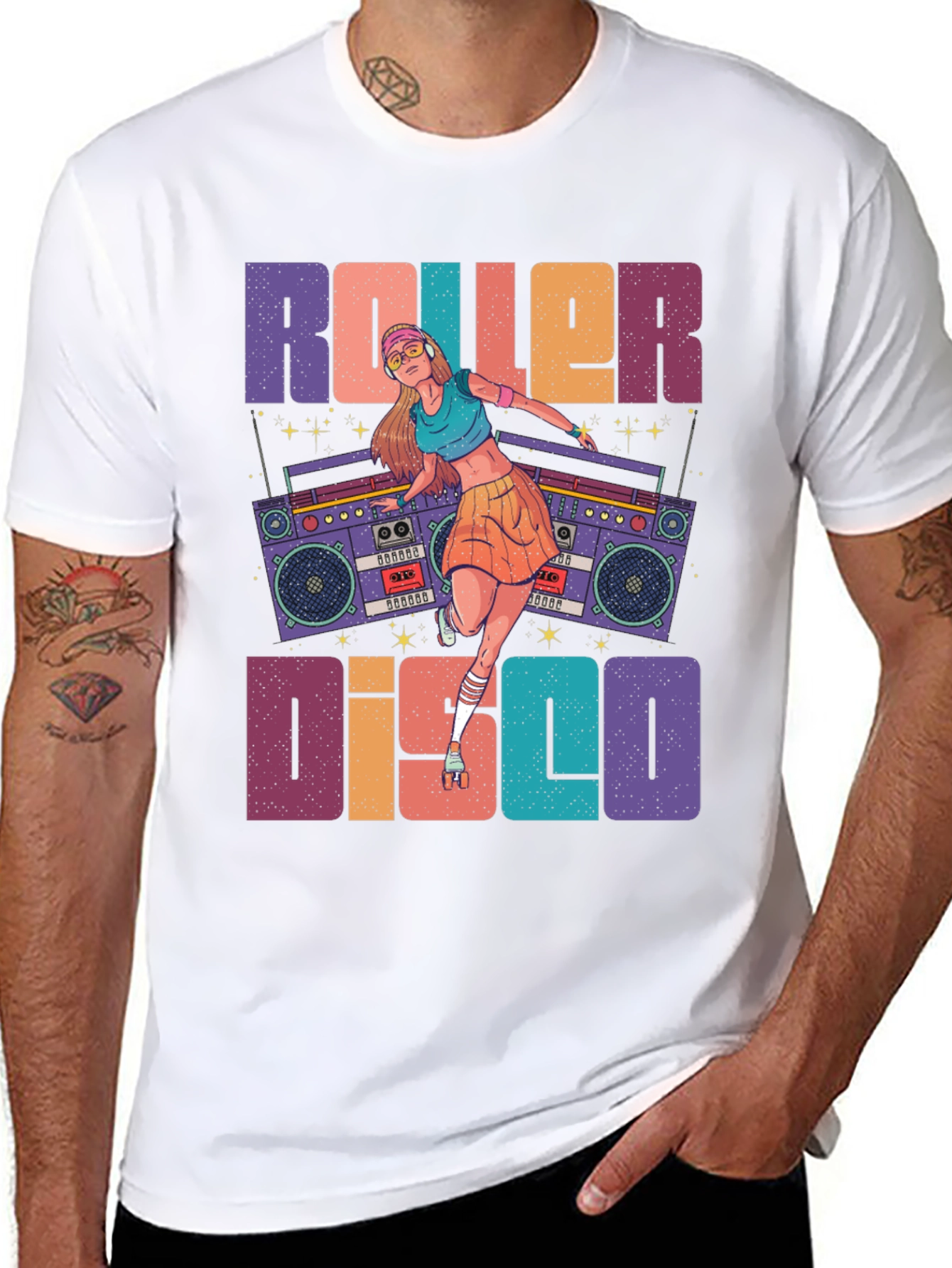 Roller Disco Graphic Tee - Retro Style