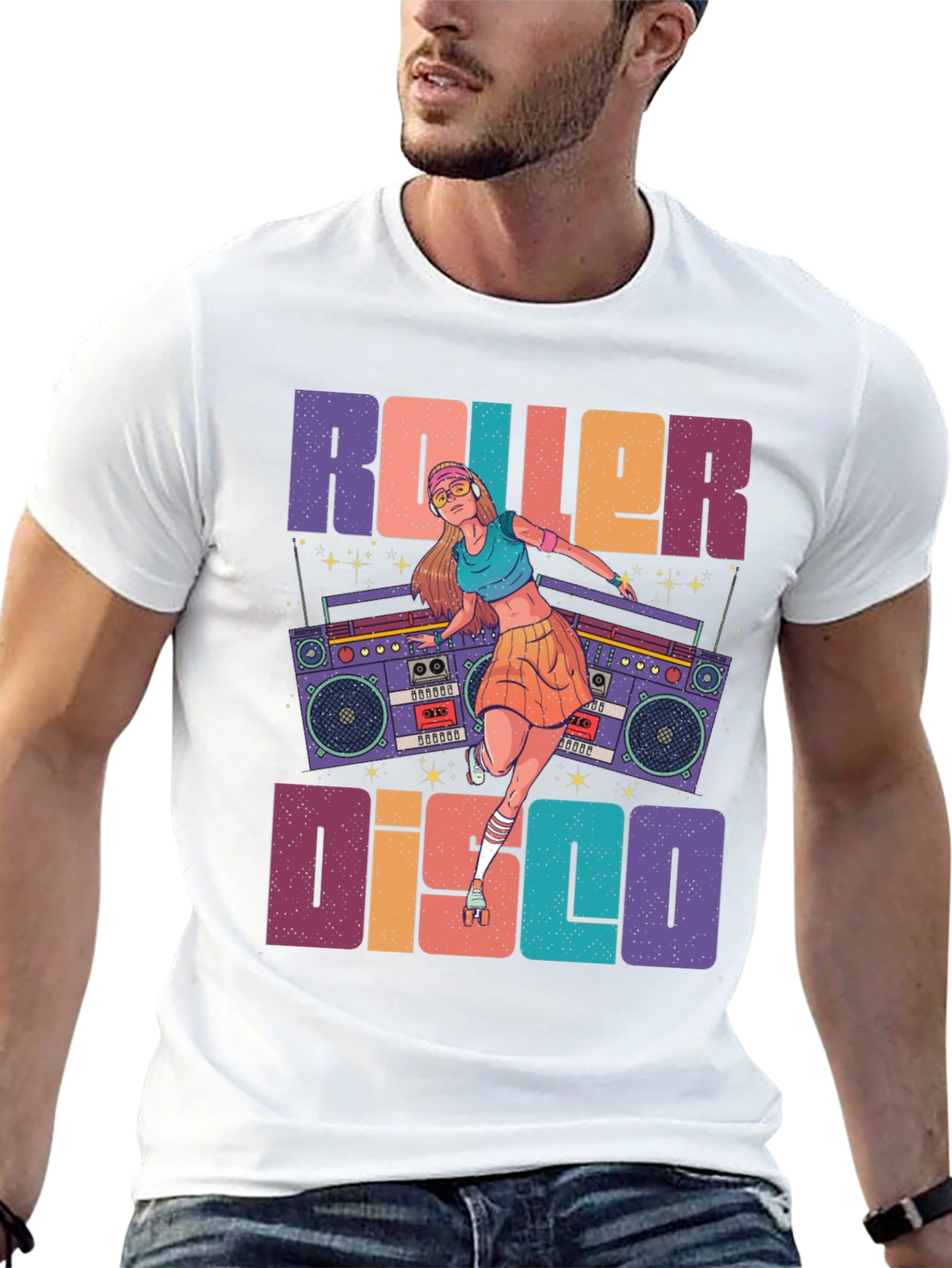 Roller Disco Graphic Tee - Retro Style