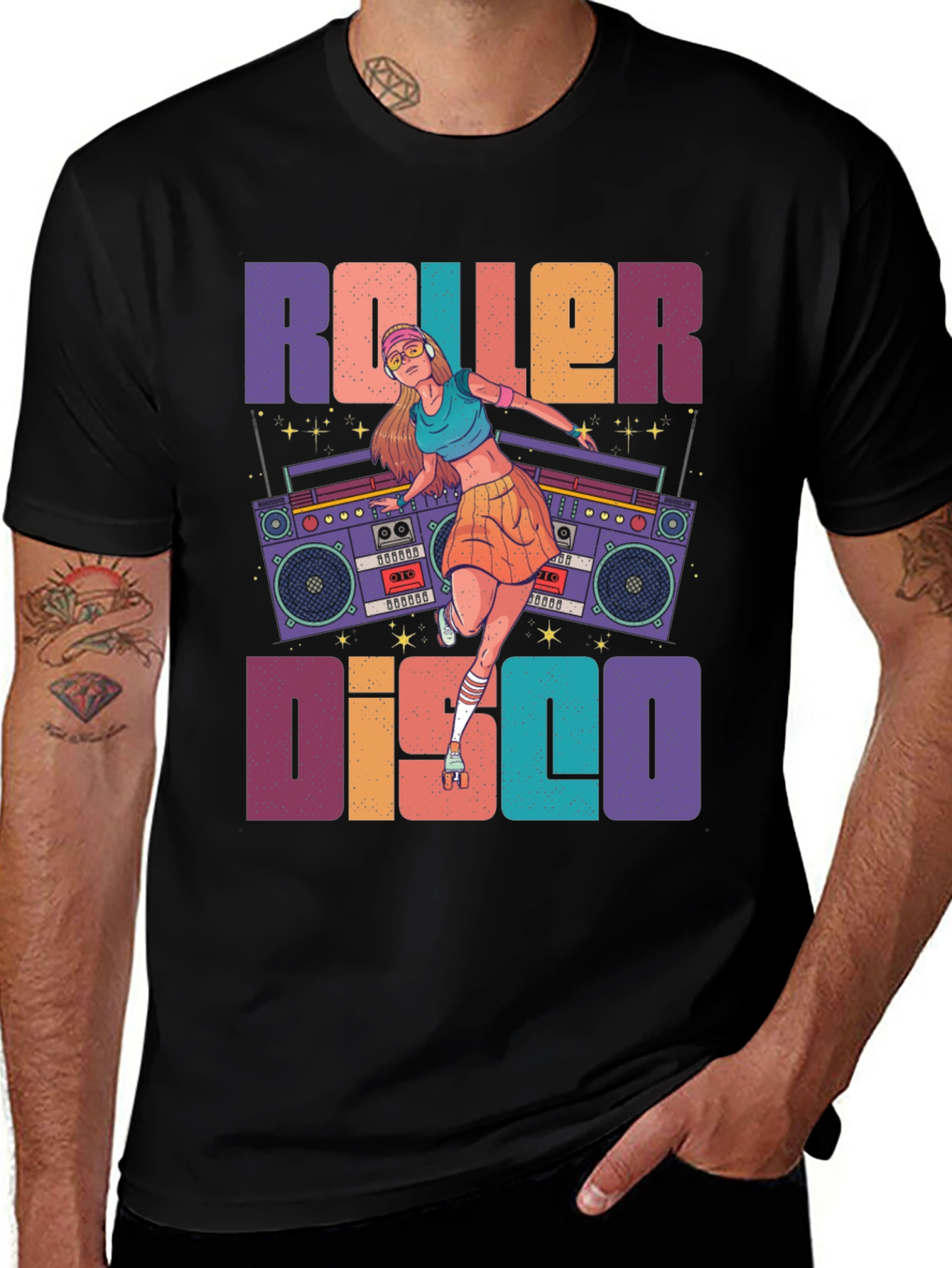 Roller Disco Graphic Tee - Retro Style