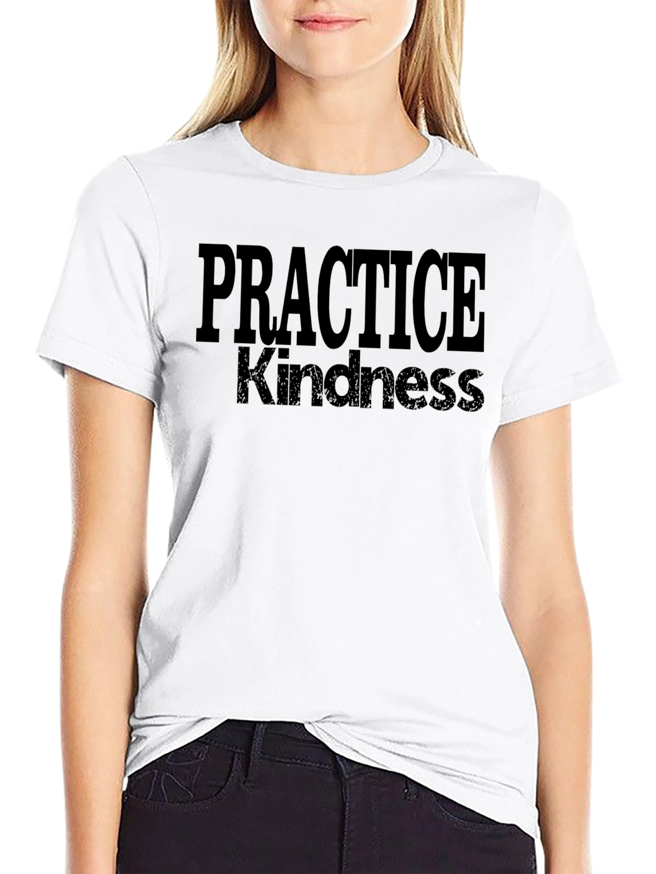 Practice Kindness Black Graphic Tee