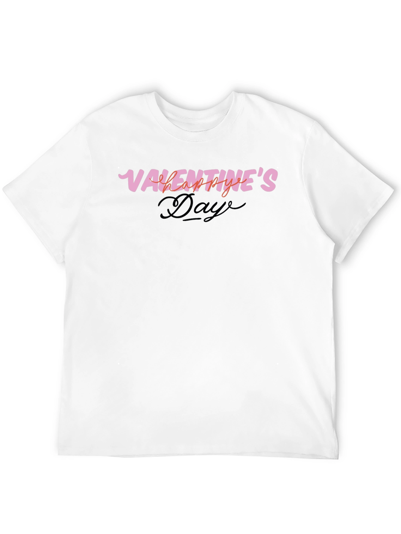 Valentines Day Graphic Tee - Black Casual T-Shirt