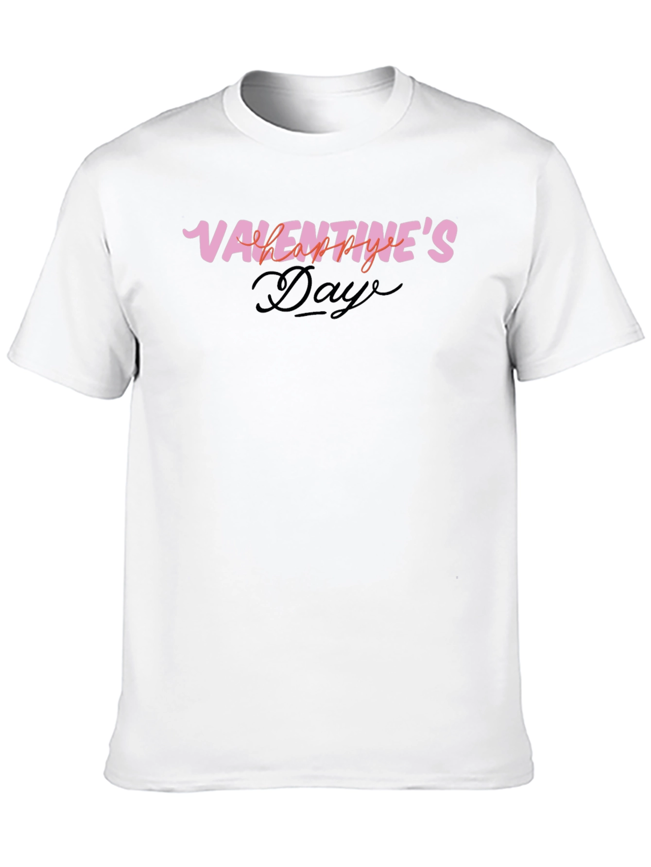 Valentines Day Graphic Tee - Black Casual T-Shirt