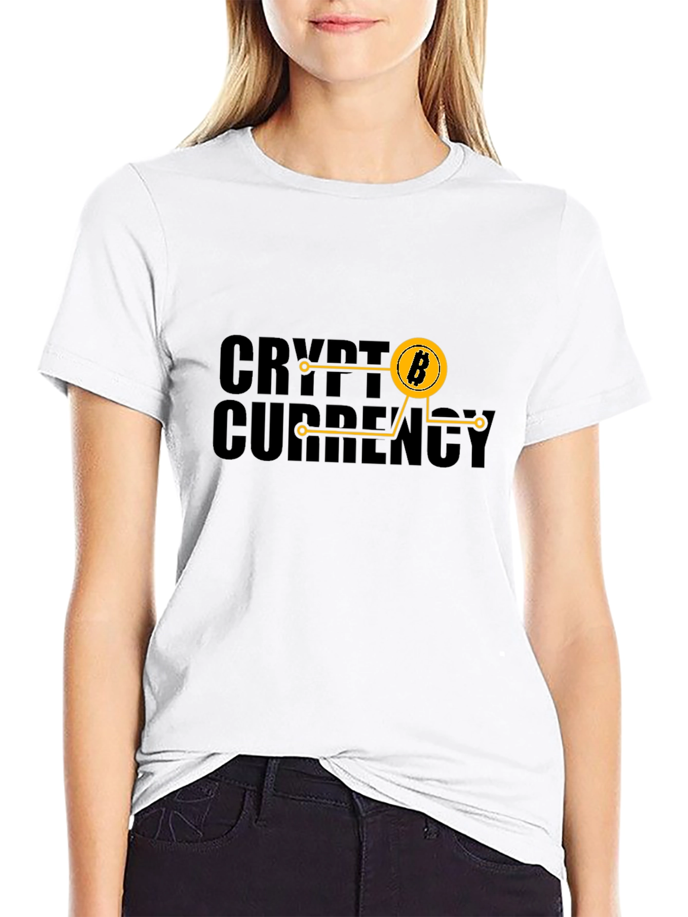 Bitcoin Crypto Currency Black T-Shirt