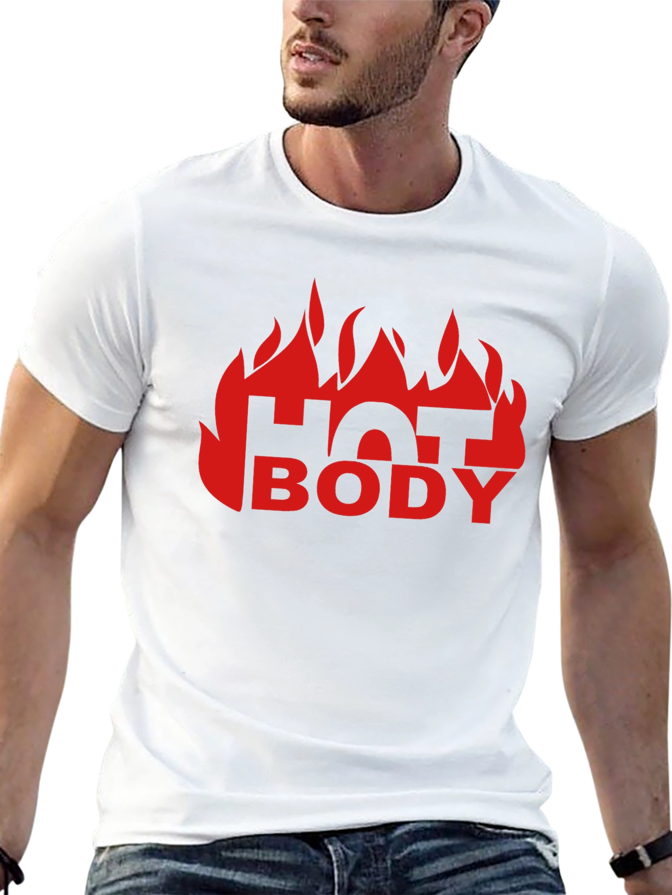 Hot Body Graphic Tee - Black Cotton T-Shirt