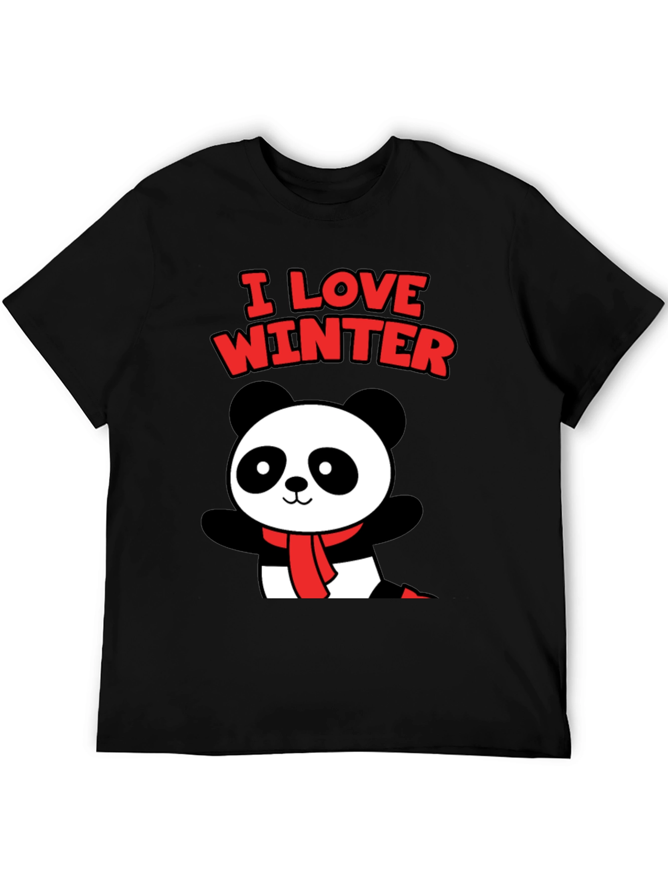 I Love Winter Panda Graphic Tee