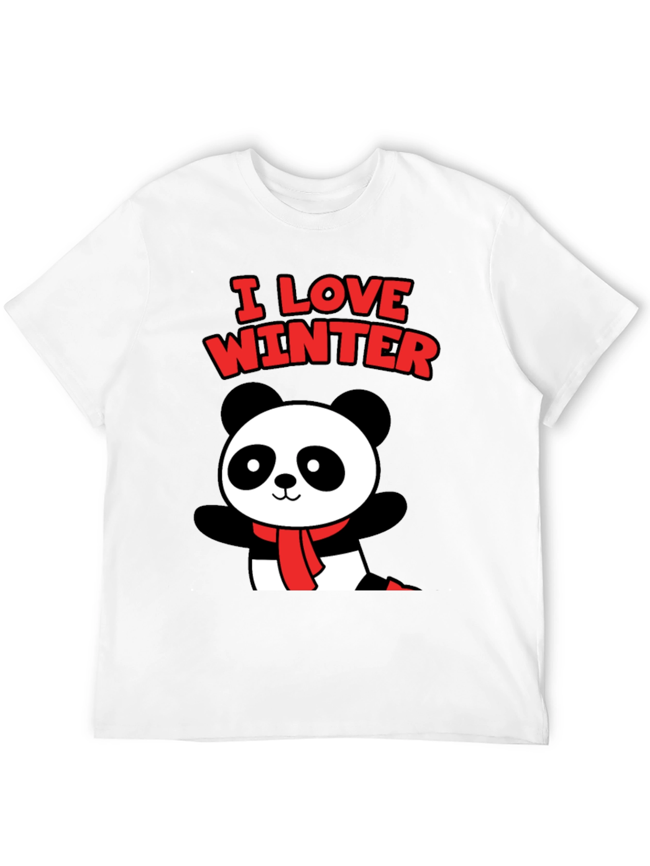 I Love Winter Panda Graphic Tee