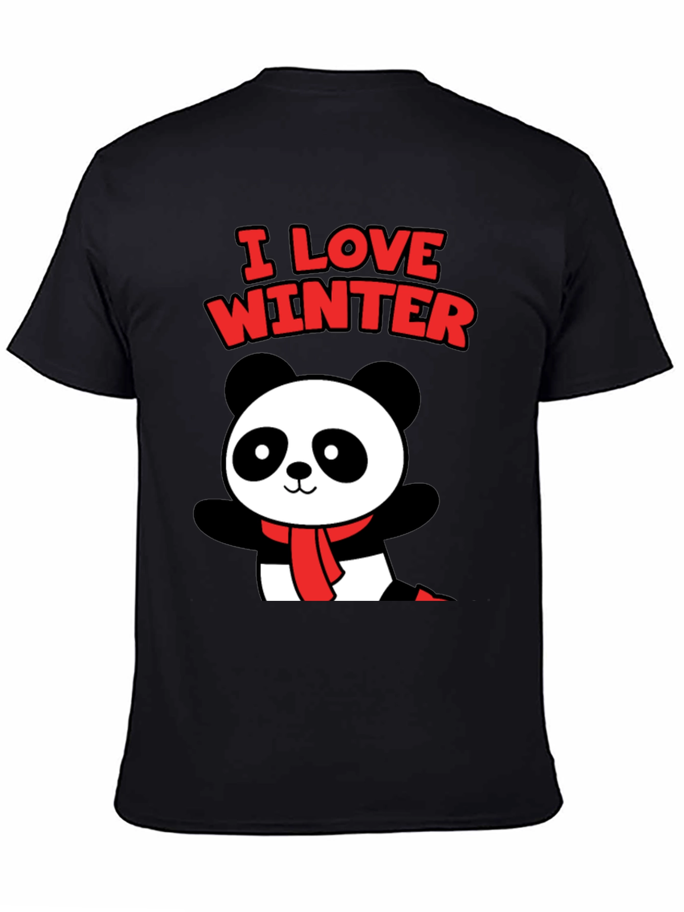 I Love Winter Panda Graphic Tee