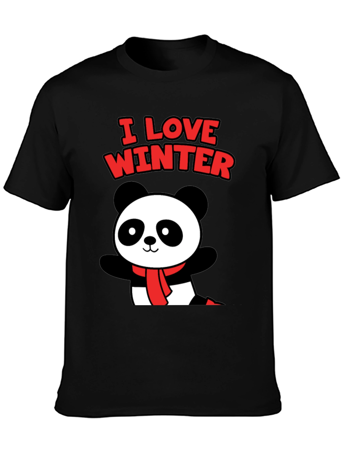 I Love Winter Panda Graphic Tee