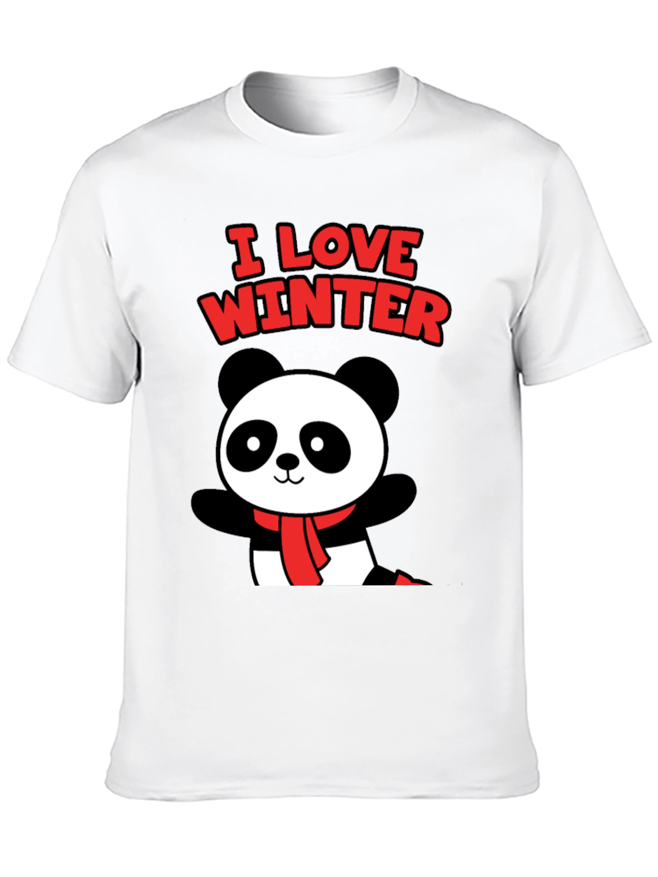 I Love Winter Panda Graphic Tee