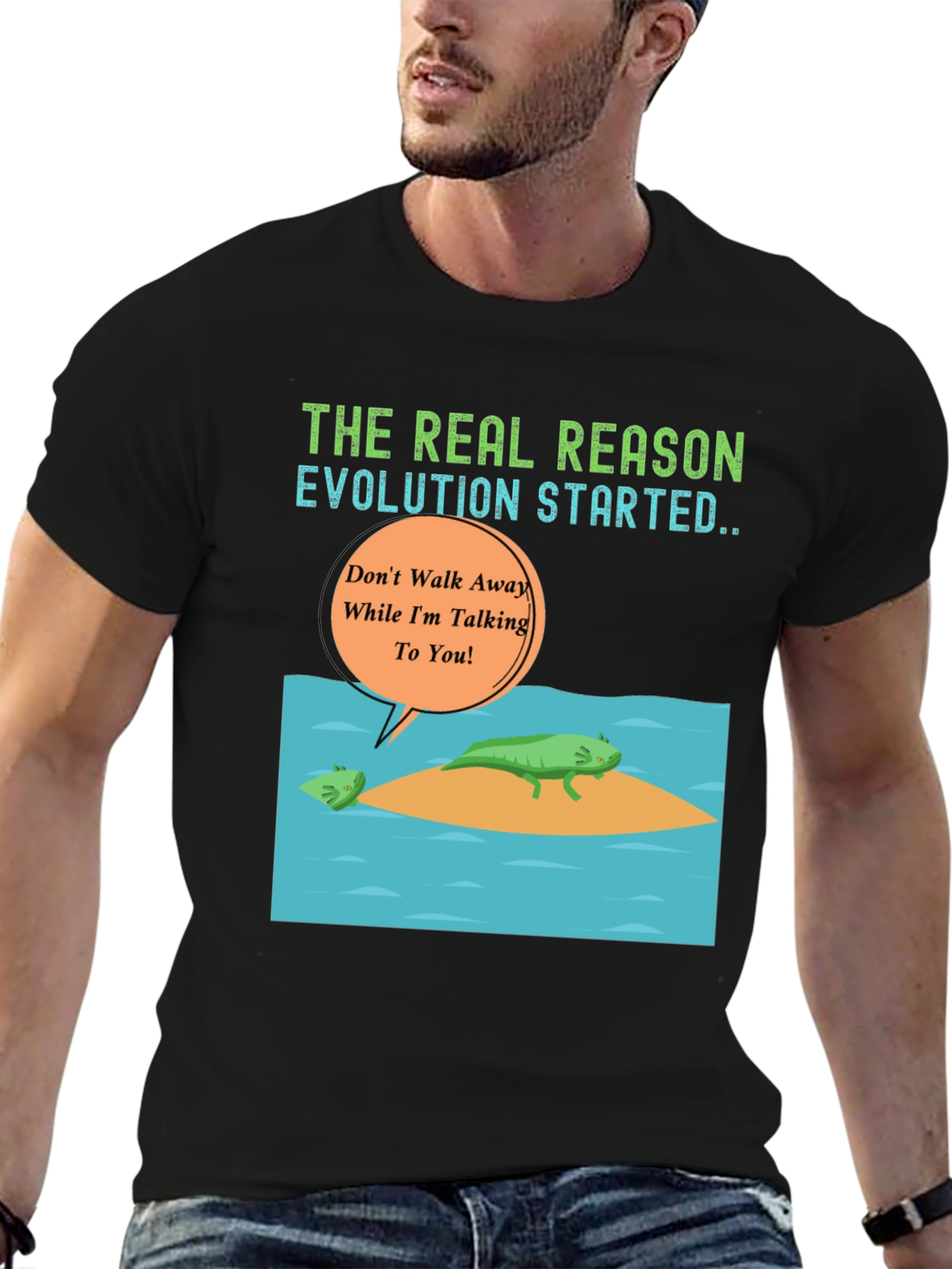 Evolution Axolotl T-Shirt - Dont Walk Away Talking Tee