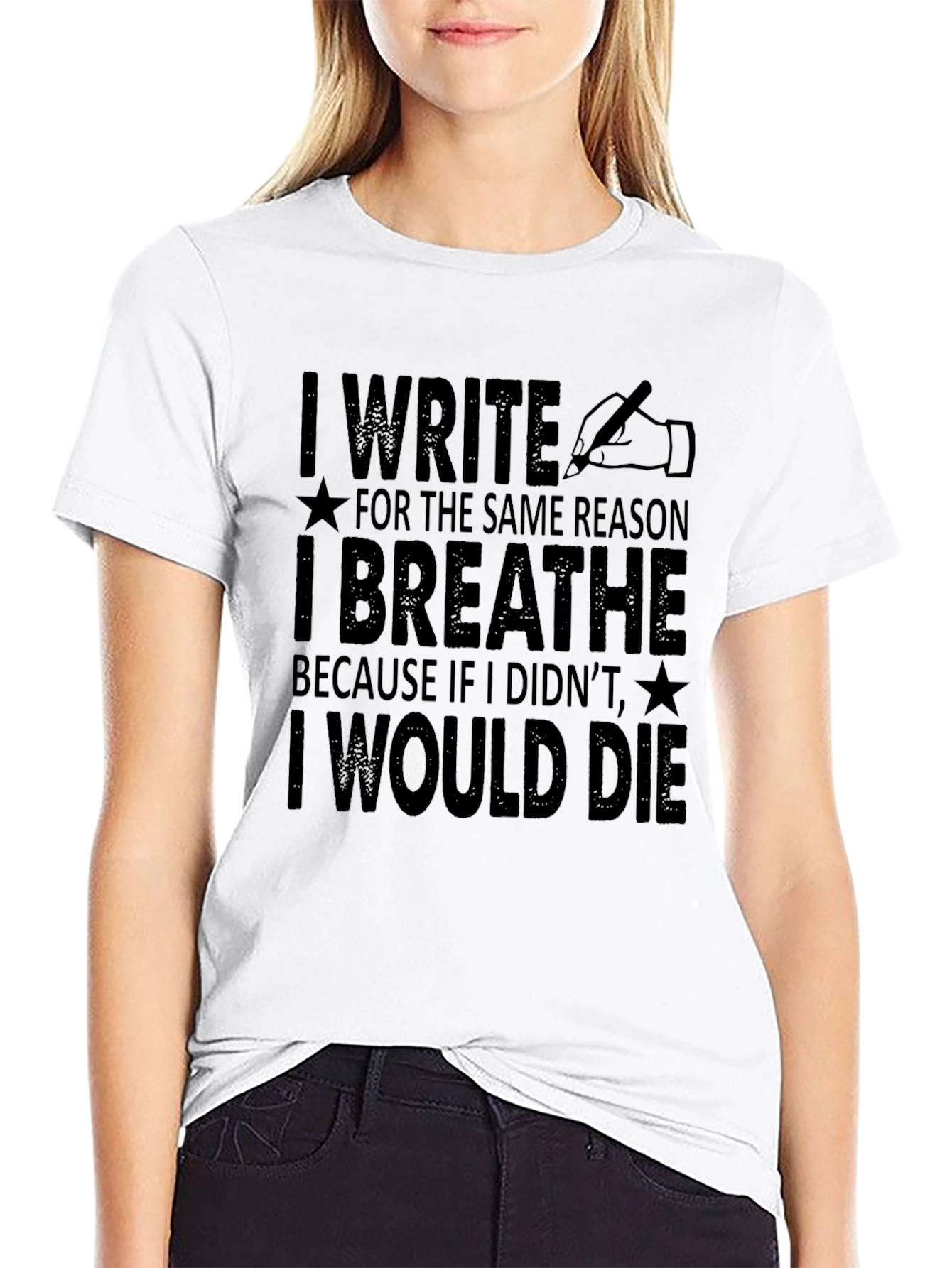 Writers Passion Black T-Shirt
