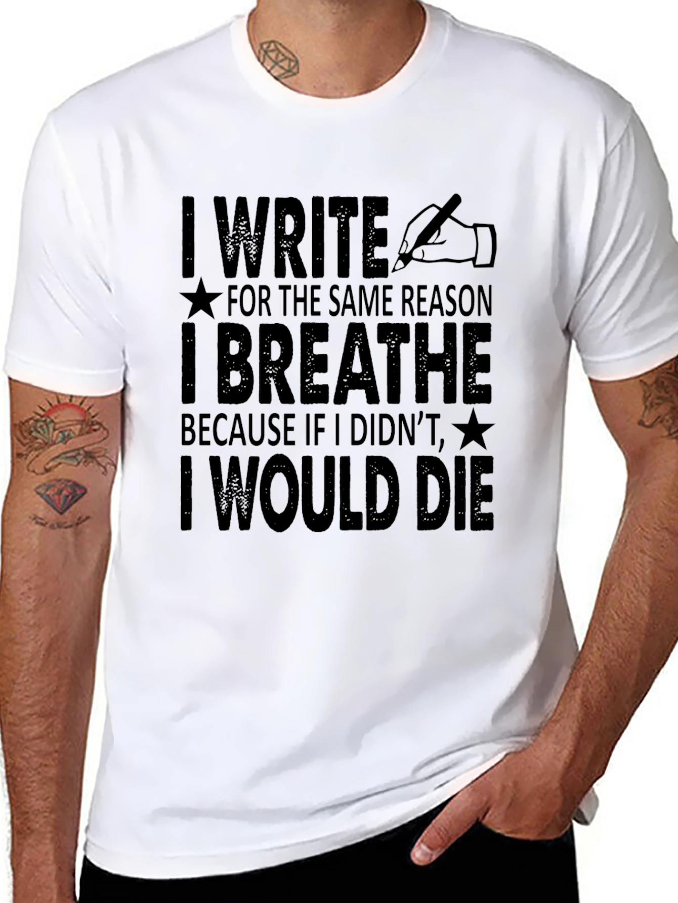 Writers Passion Black T-Shirt