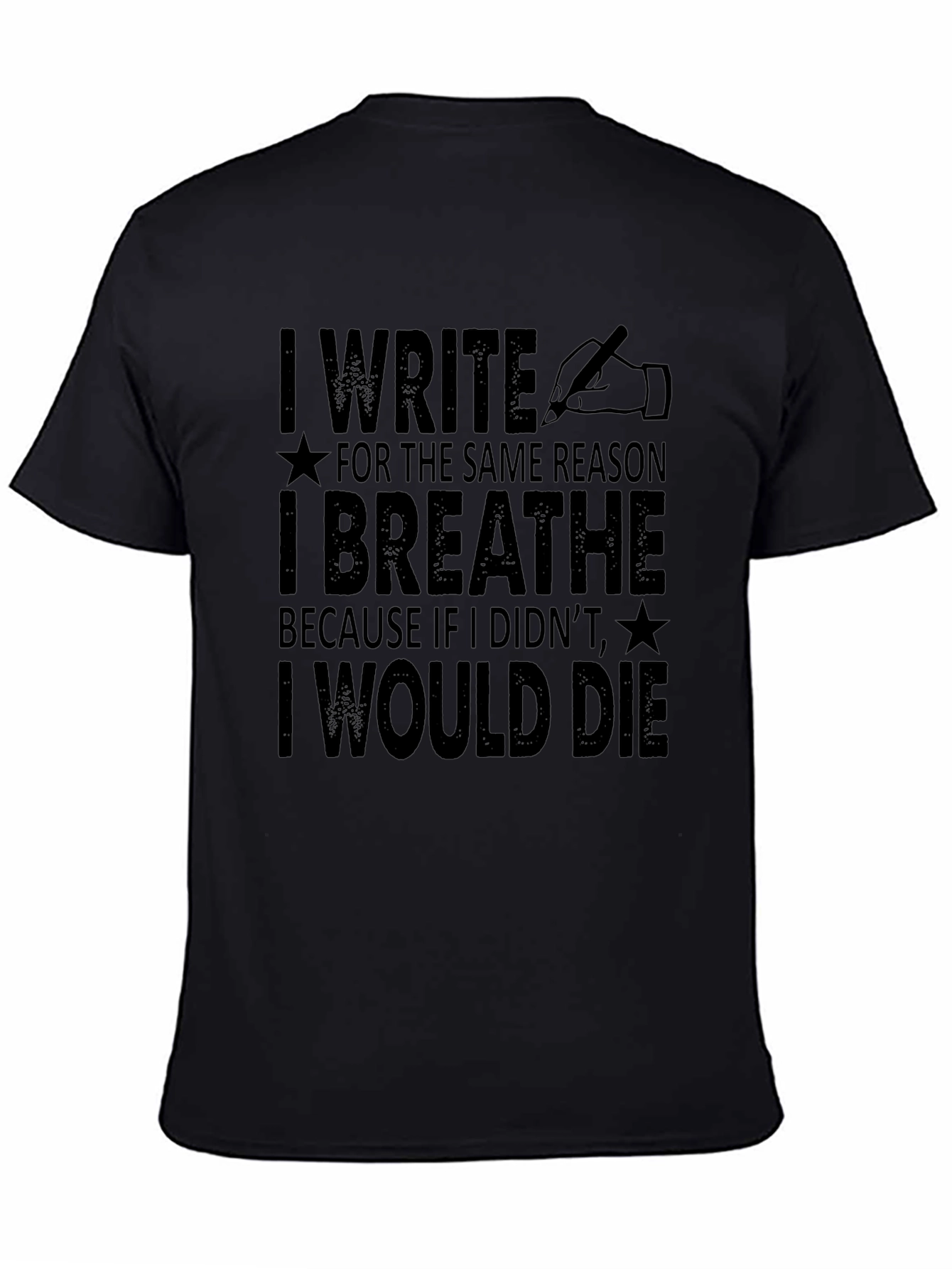 Writers Passion Black T-Shirt