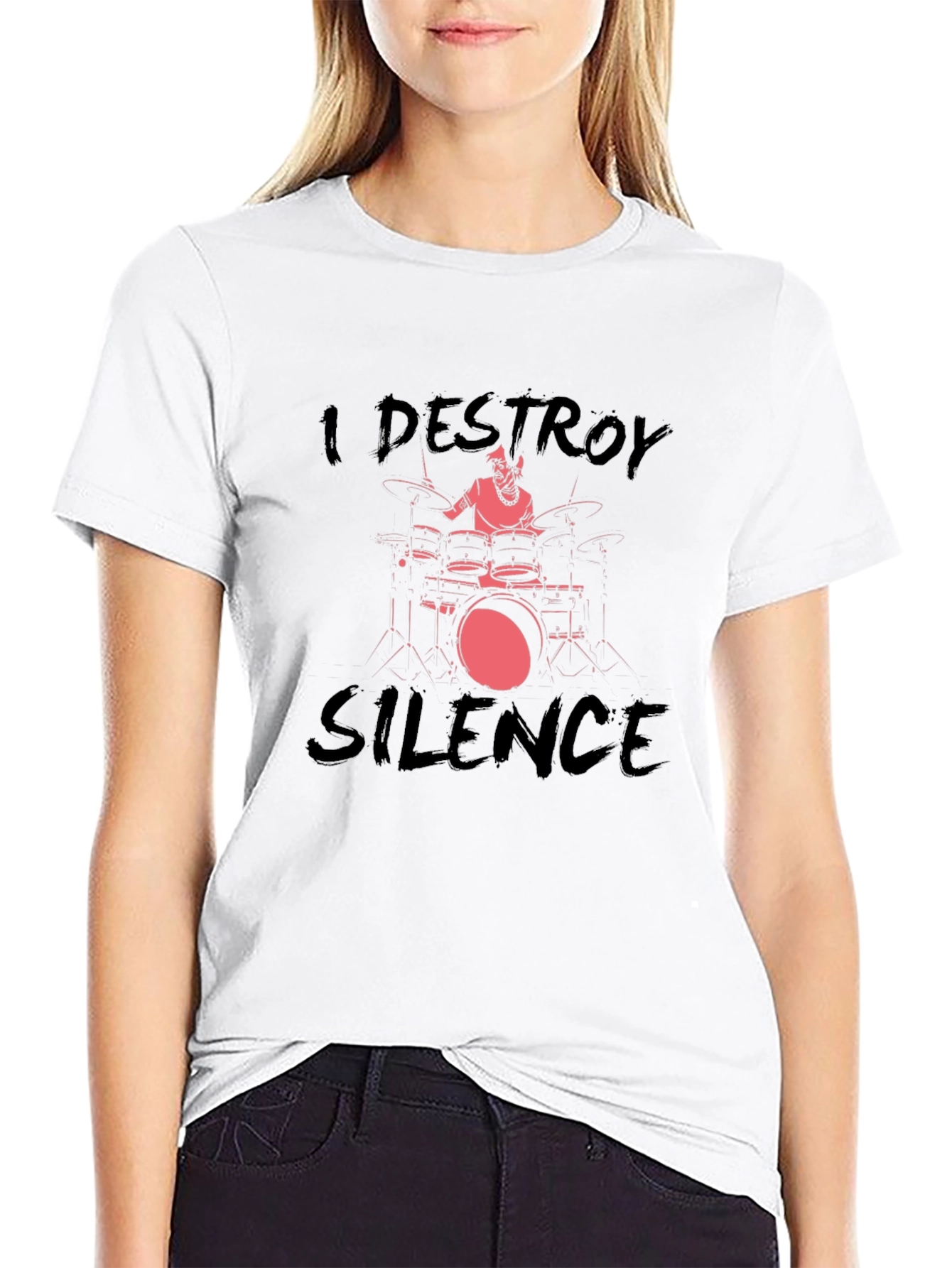 I Destroy Silence Drummer T-Shirt