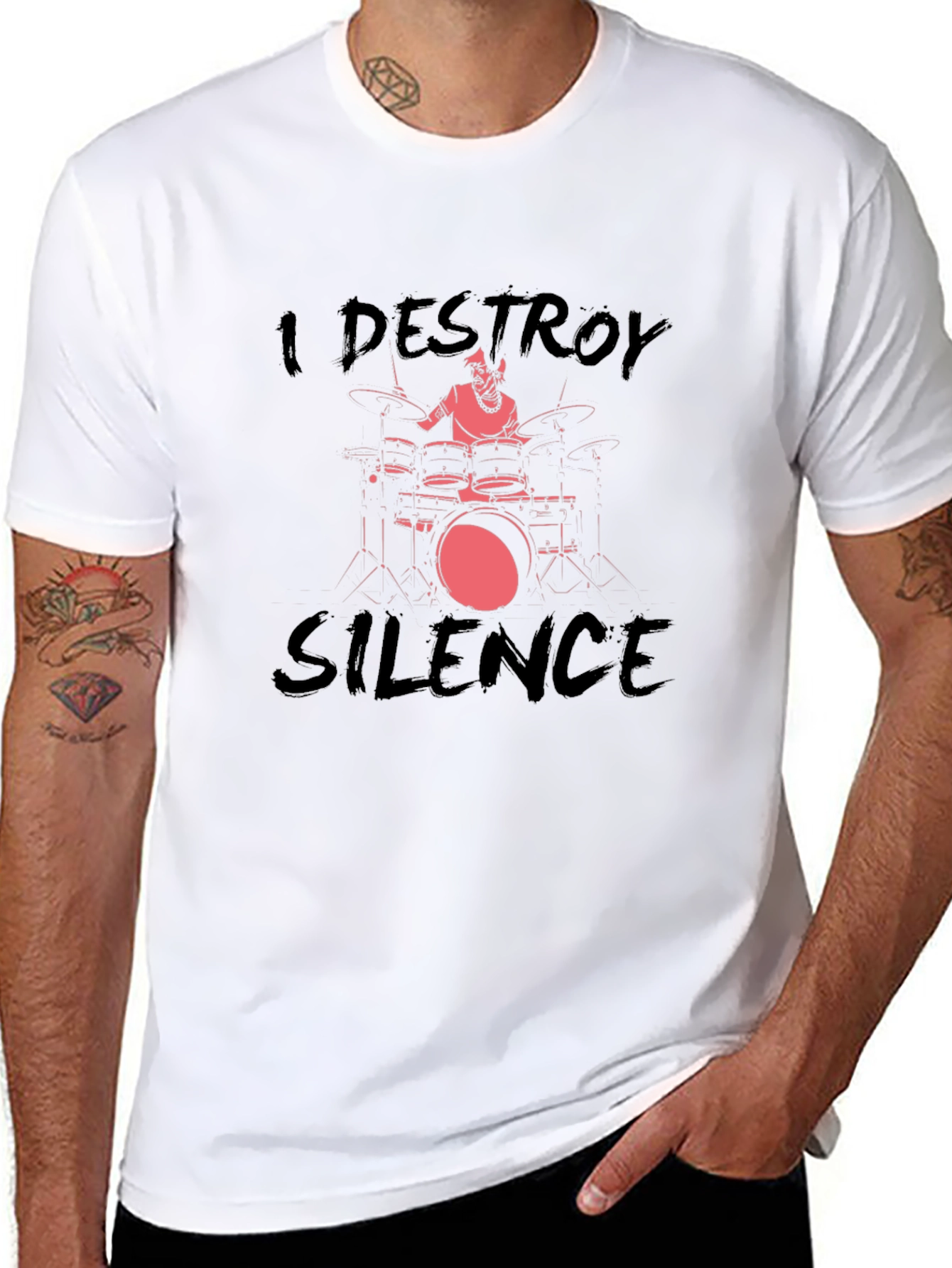 I Destroy Silence Drummer T-Shirt