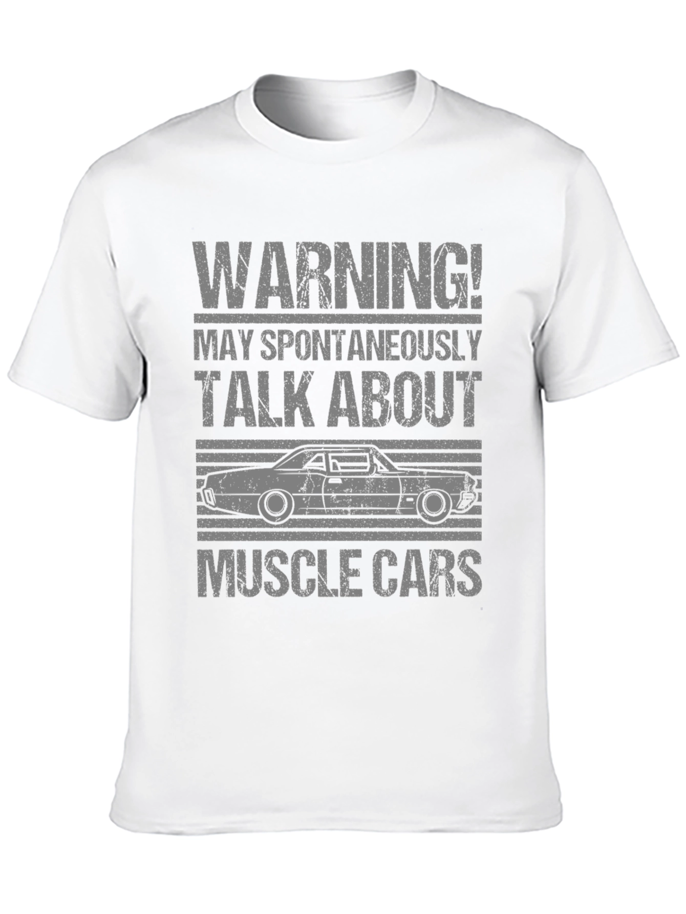 Warning Muscle Car T-Shirt - Spontaneously Talk About Cars!