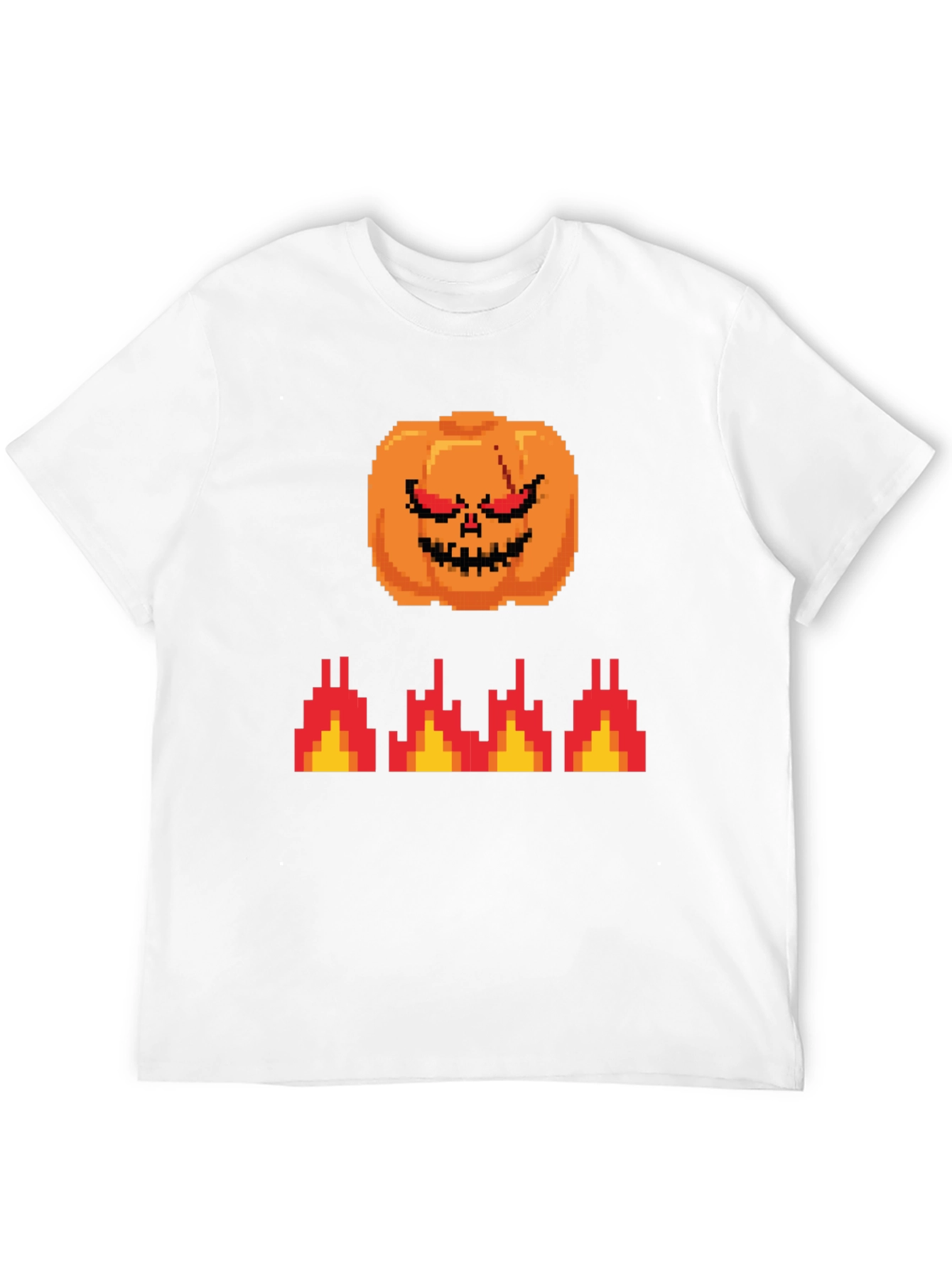 Pixel Pumpkin T-Shirt - Retro Halloween Style