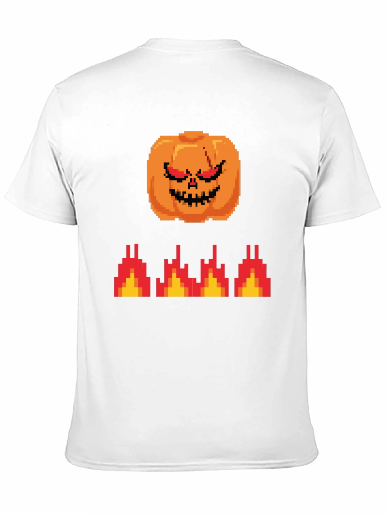 Pixel Pumpkin T-Shirt - Retro Halloween Style