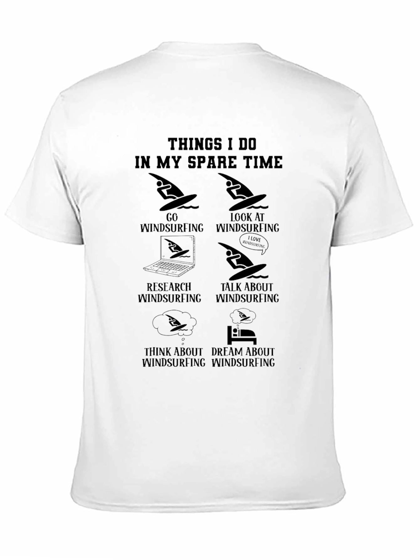 Windsurfing Hobby T-Shirt - Spare Time Activities Graphic Tee