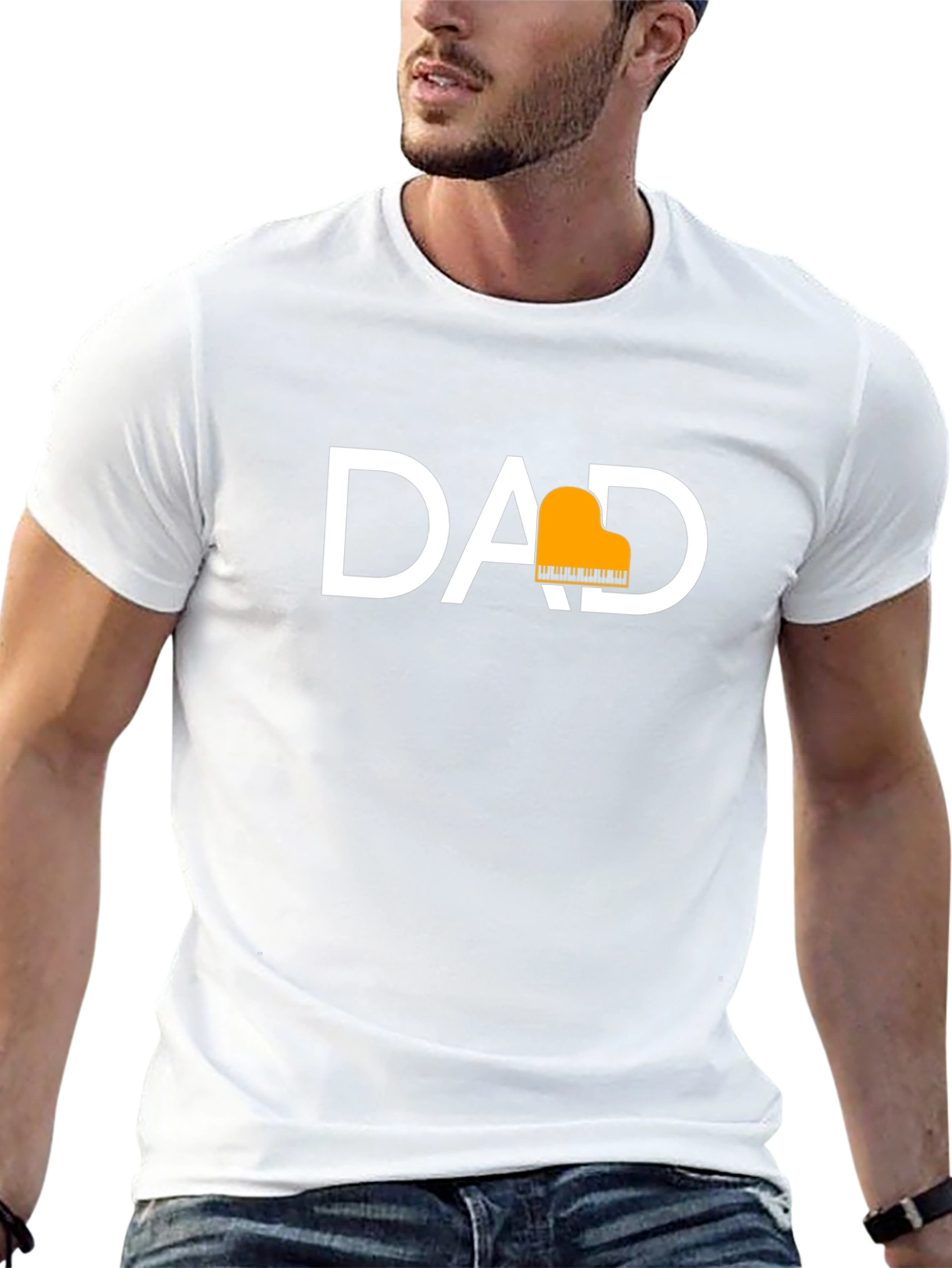 Piano Dad T-Shirt - Musical Fathers Day Gift