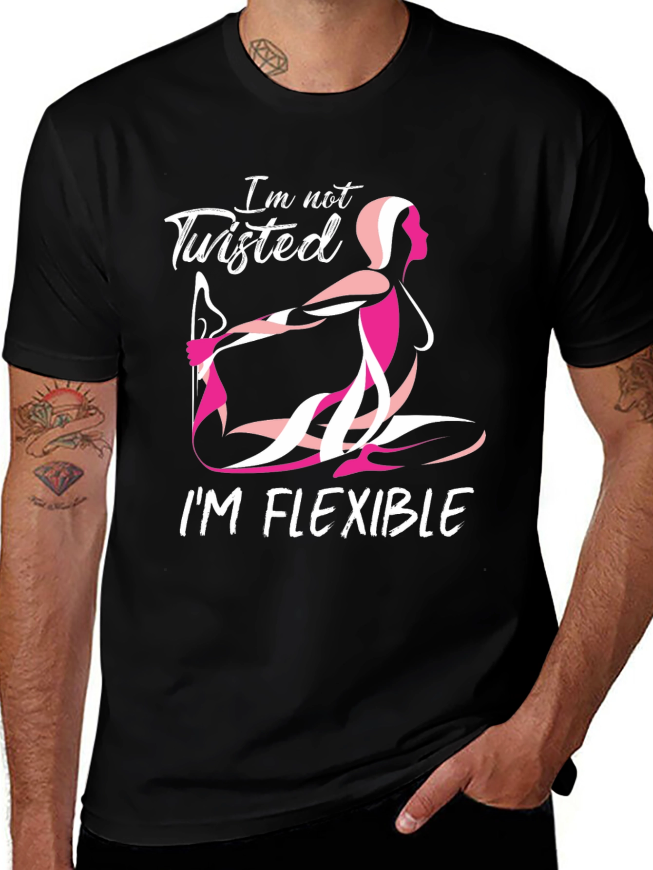 Flexible Yoga Pose Graphic T-Shirt