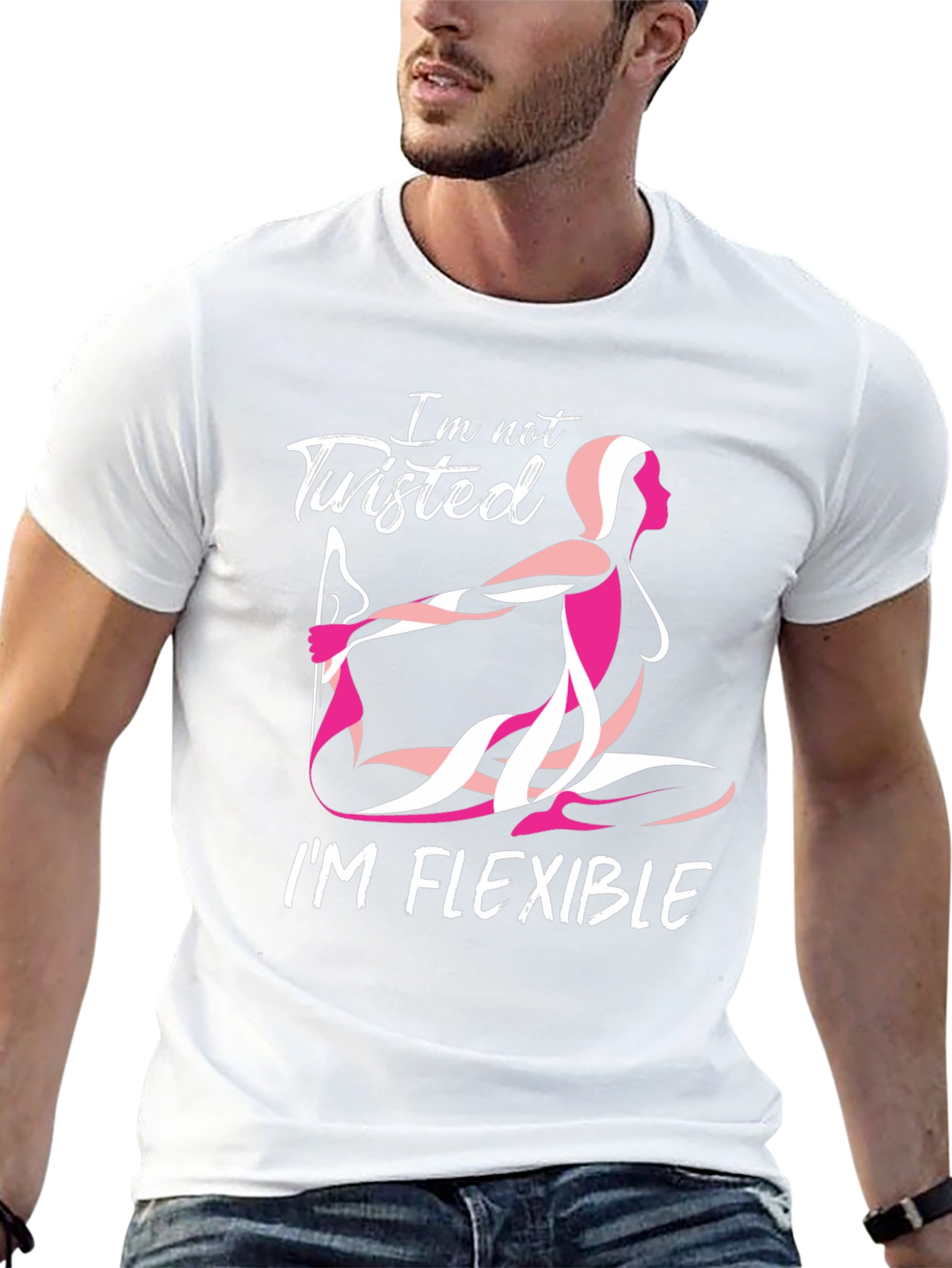 Flexible Yoga Pose Graphic T-Shirt