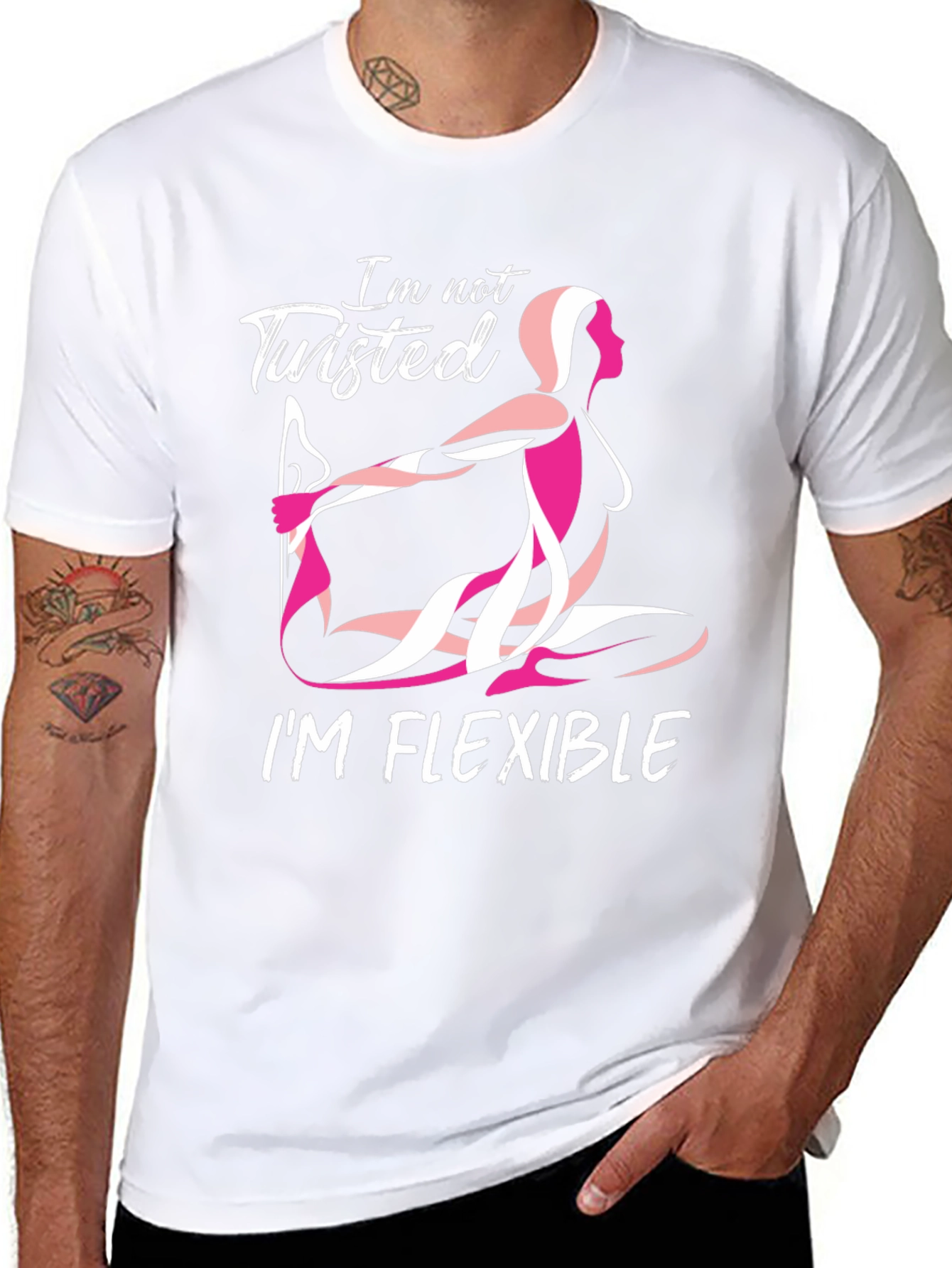 Flexible Yoga Pose Graphic T-Shirt