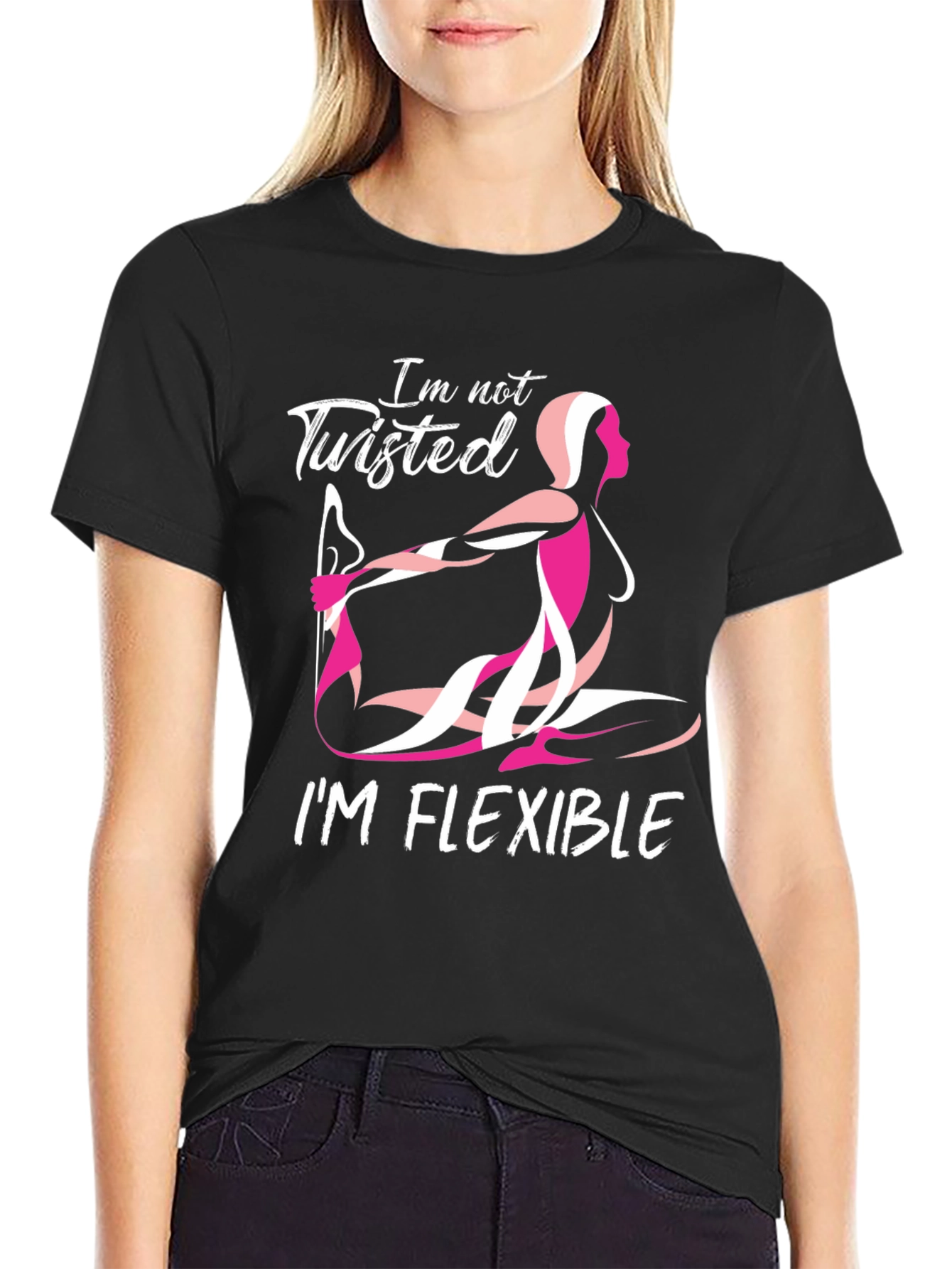 Flexible Yoga Pose Graphic T-Shirt