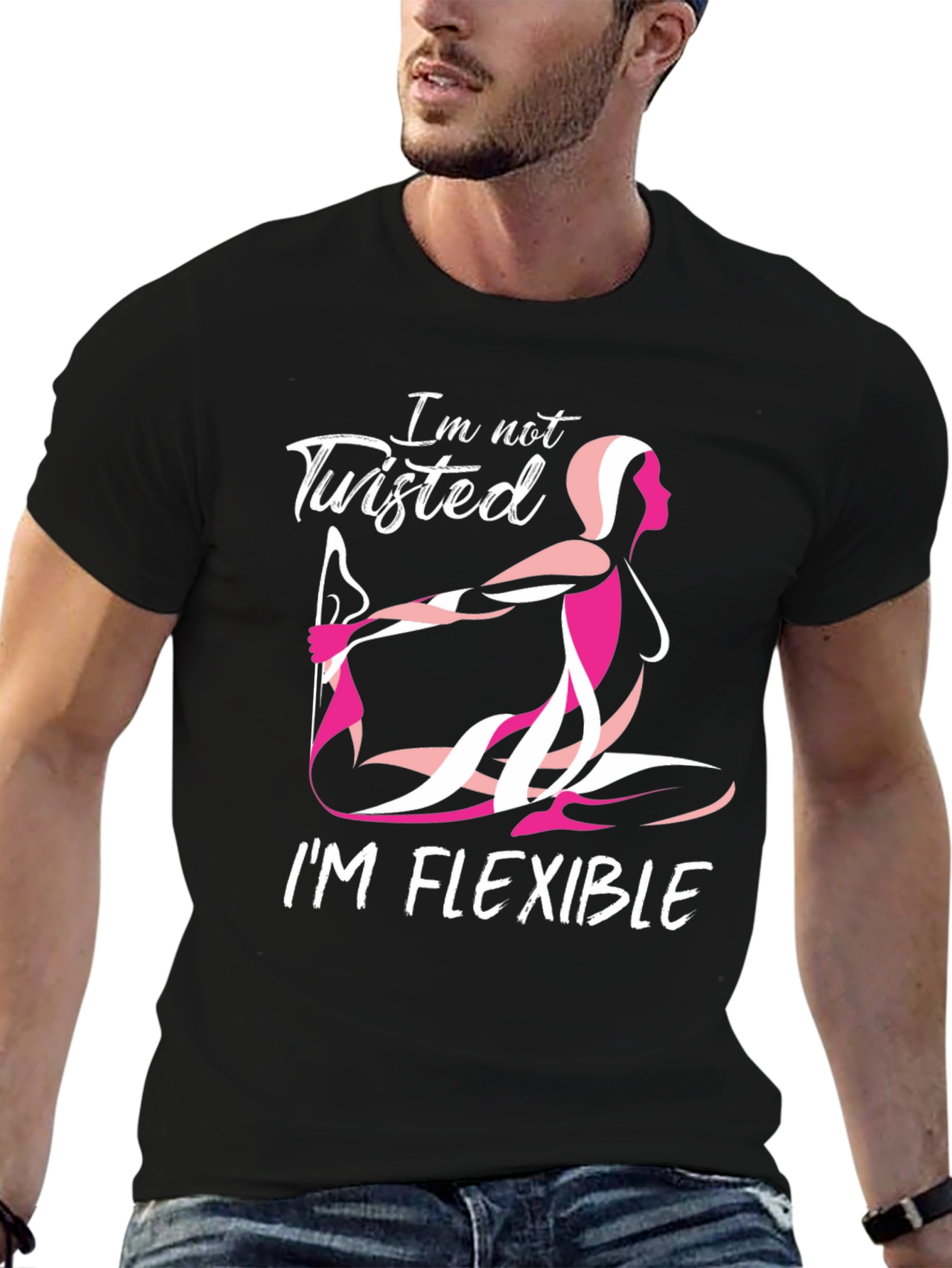 Flexible Yoga Pose Graphic T-Shirt