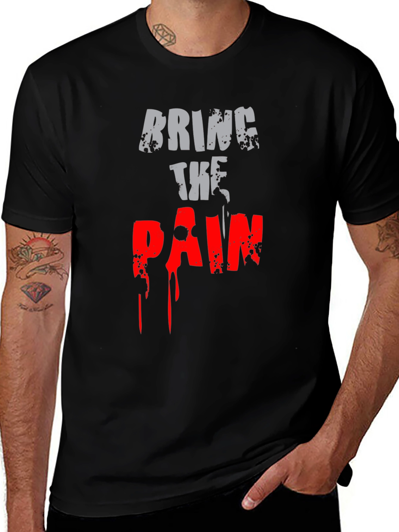 Bring the Pain Graphic T-Shirt - Black