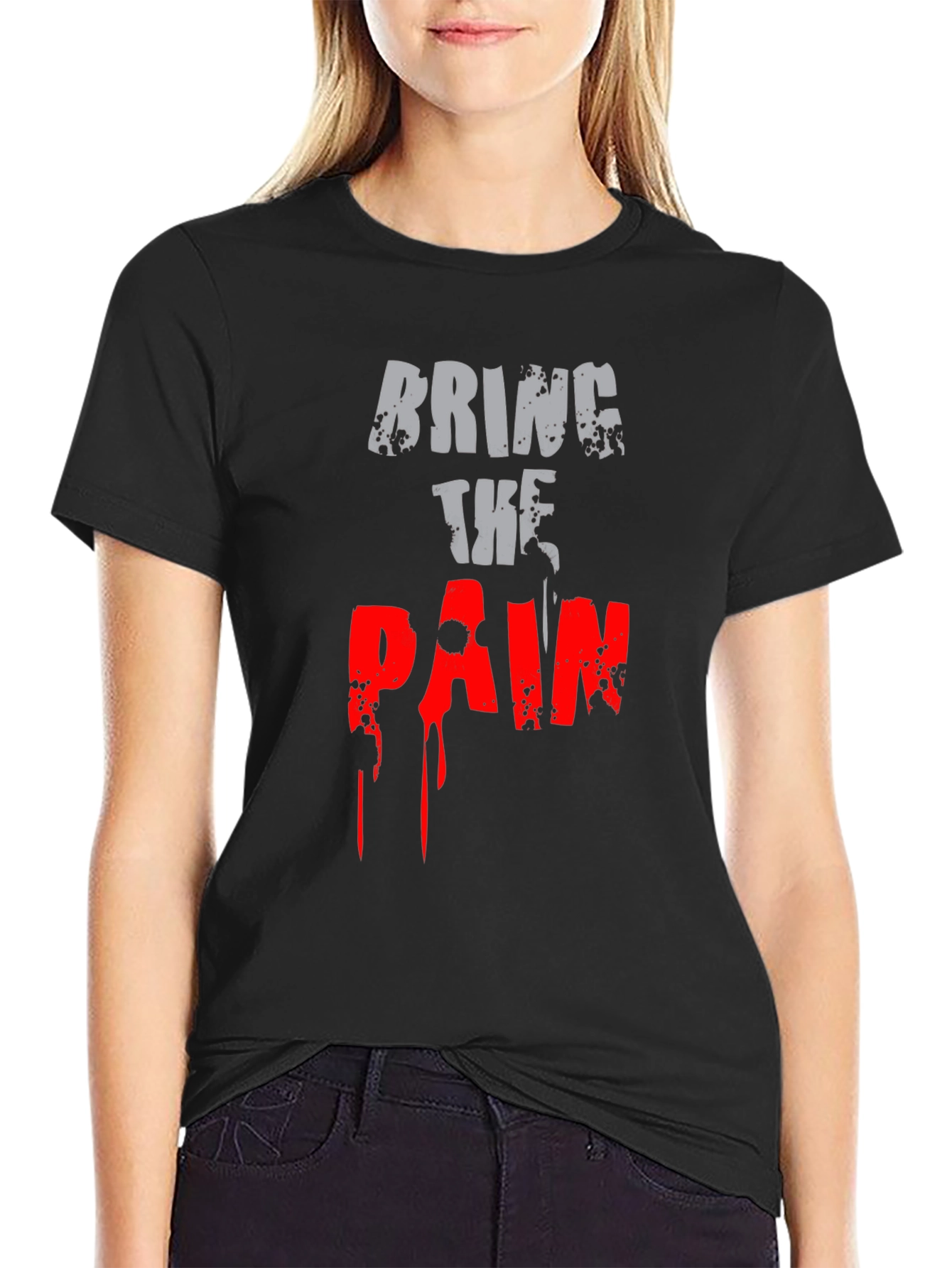 Bring the Pain Graphic T-Shirt - Black