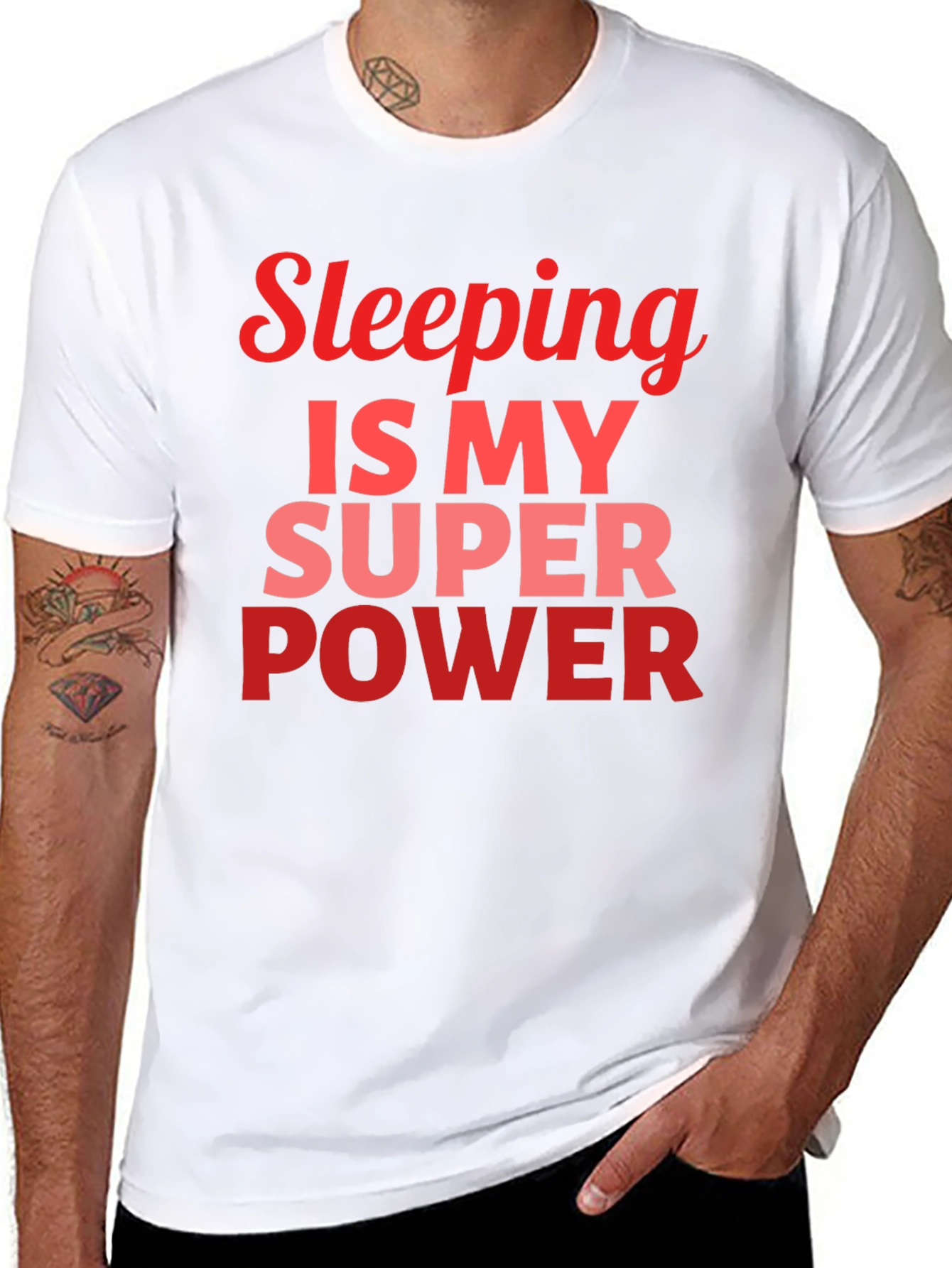 Sleeping Is My Superpower Graphic T-Shirt - Mens